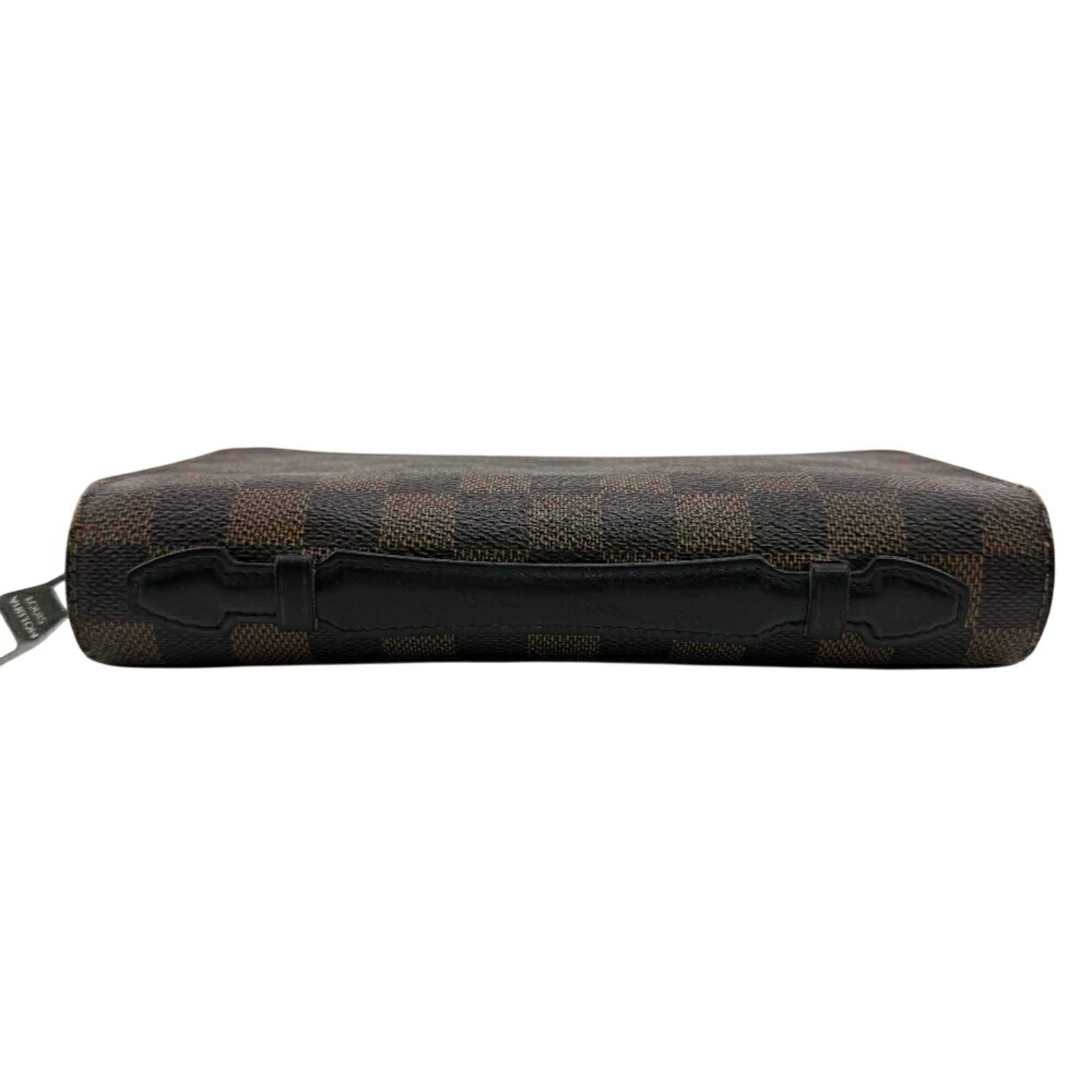 Louis Vuitton Brown Leather Long Wallet (Bi-Fold) (Pre-Owned)