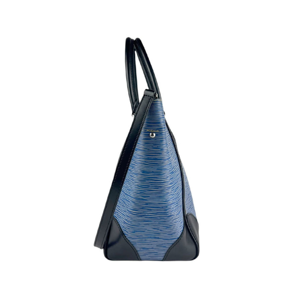 Louis Vuitton Black Blue Epi Leather Handbag Shoulder Bag (Pre-Owned)