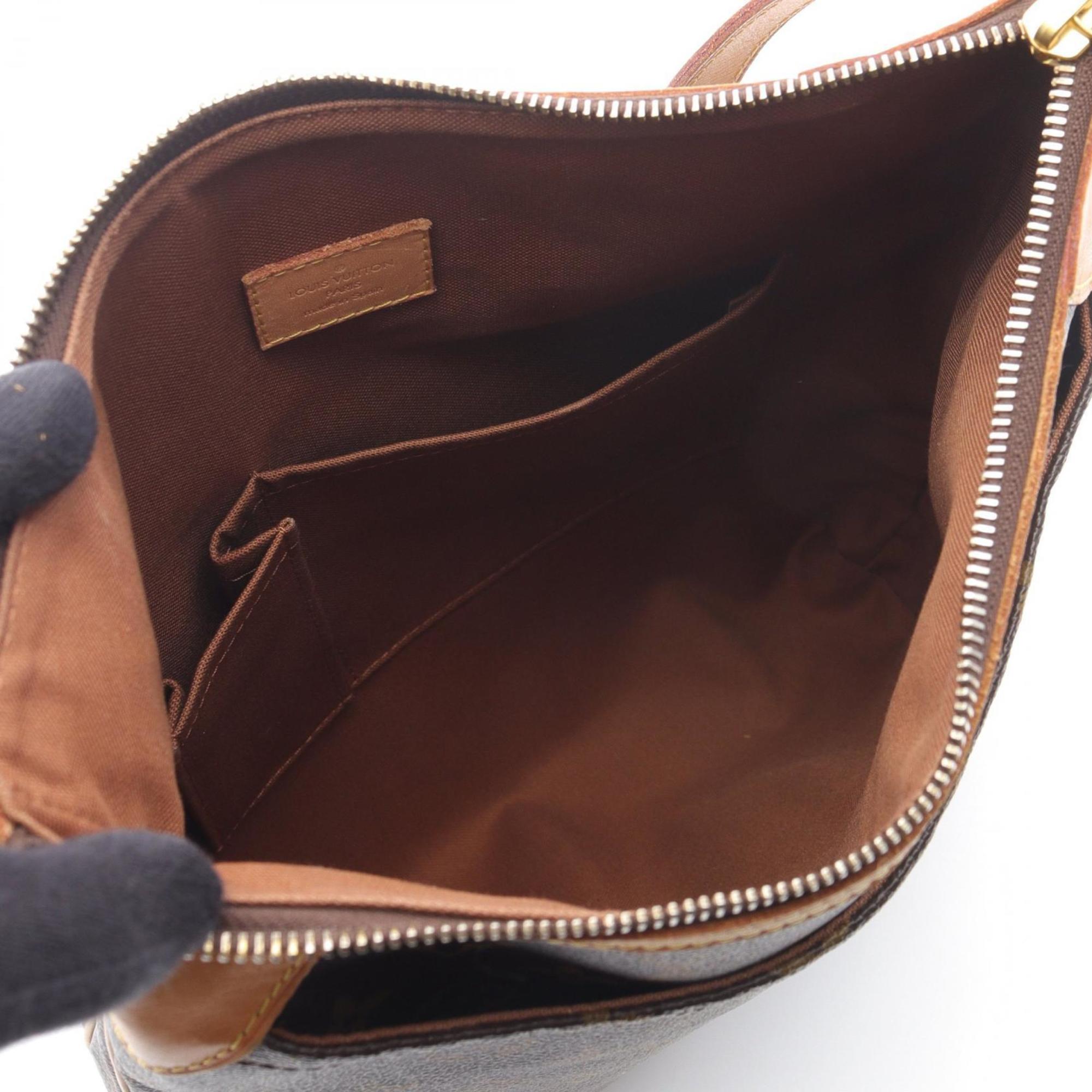 Louis Vuitton Brown Coated Canvas Leather Shoulder Bag (Pre-Owned)