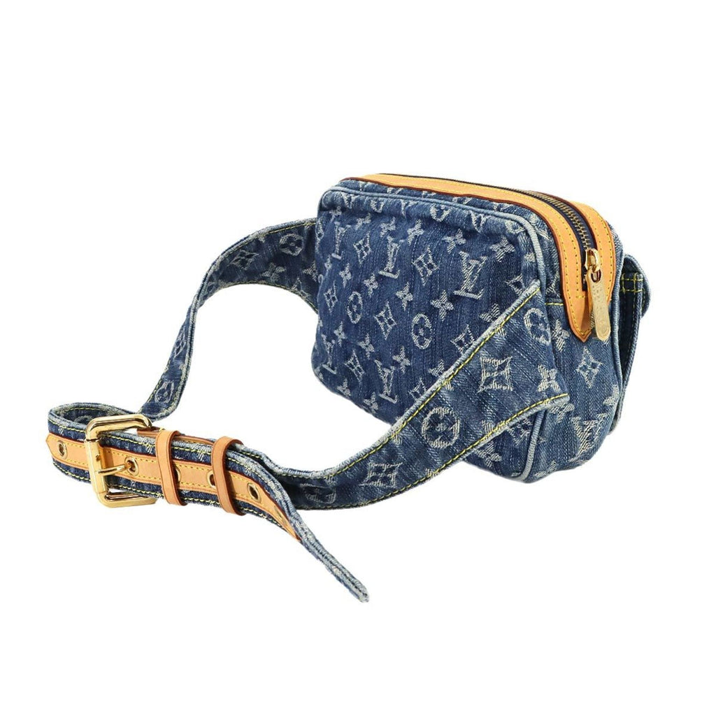 Louis Vuitton Blue Monogram Denim Fanny Pack Pouch Sling Bag (Pre-Owned)