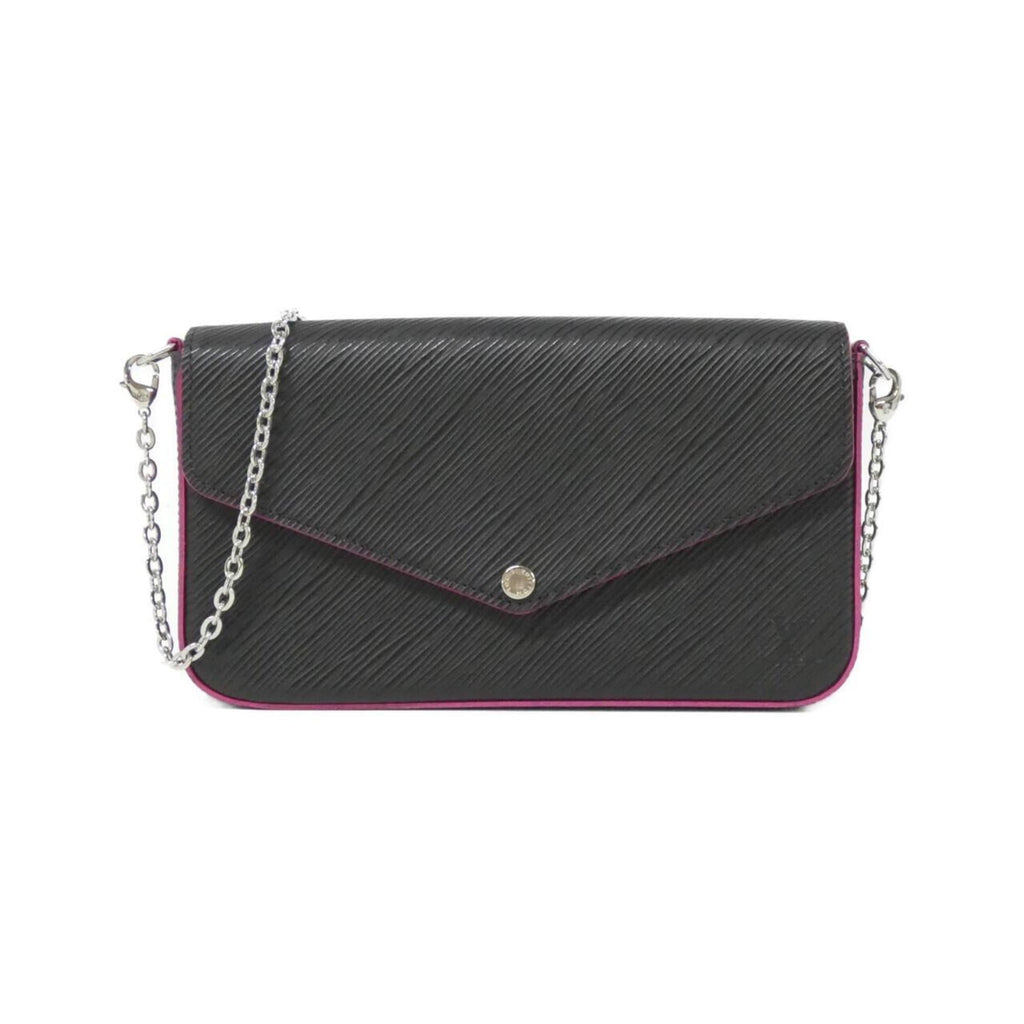 Louis Vuitton Epi Hot Pink Noir Leather Pochette Shoulder Bag (Pre-Owned)