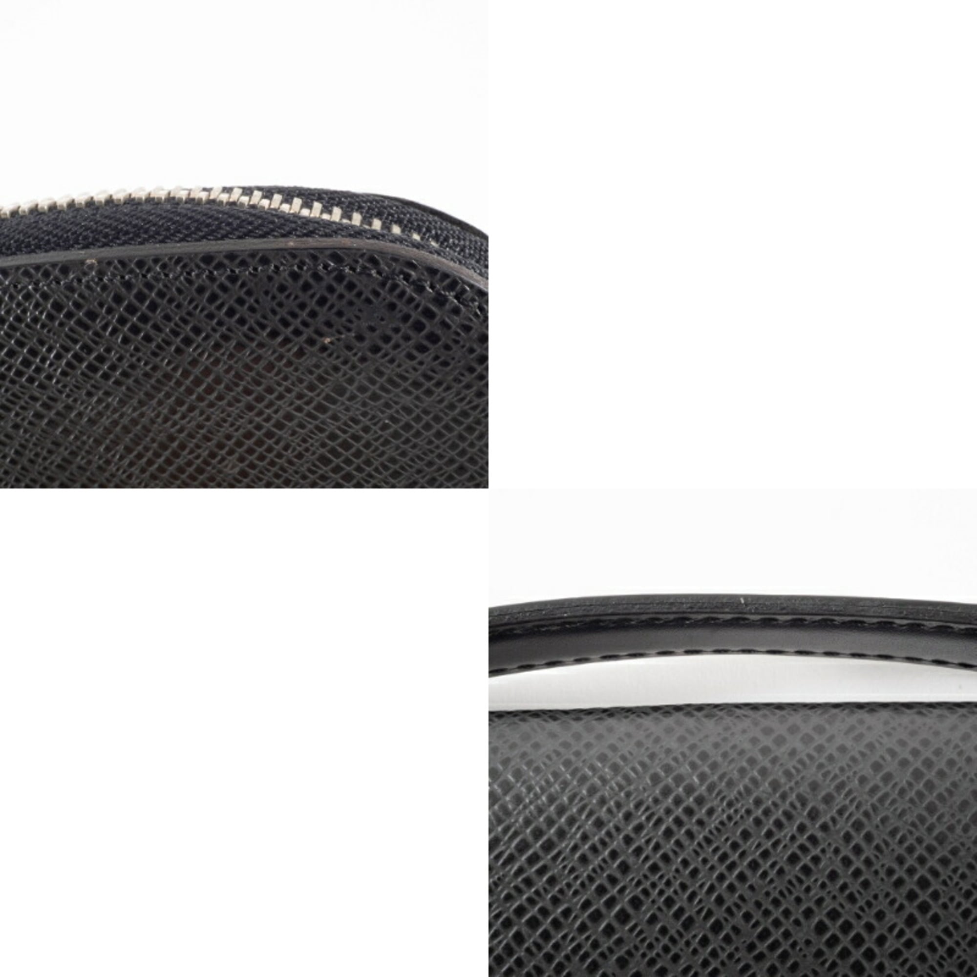 Louis Vuitton Black Taiga Leather Leather Long Bill Wallet (Bi-Fold) (Pre-Owned)