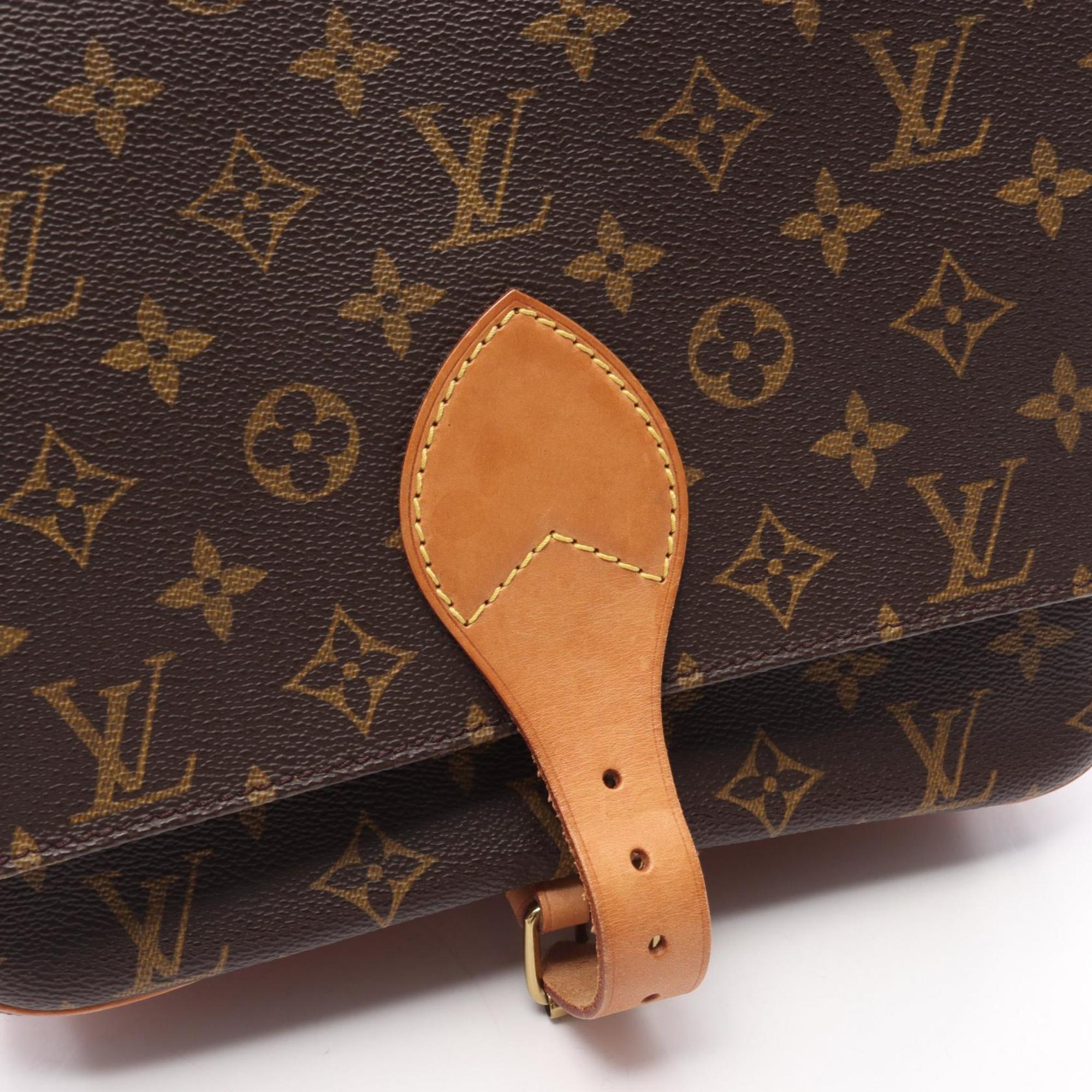 Louis Vuitton Brown Coated Canvas Leather Shoulder Bag (Pre-Owned)