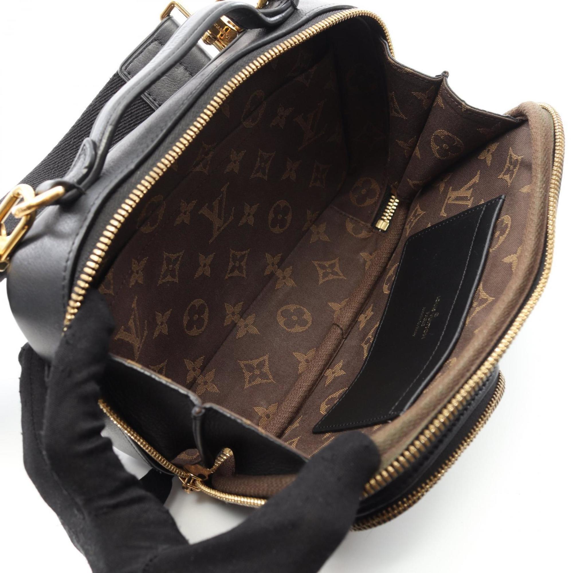 Louis Vuitton Black Noir Leather Shoulder Bag (Pre-Owned)