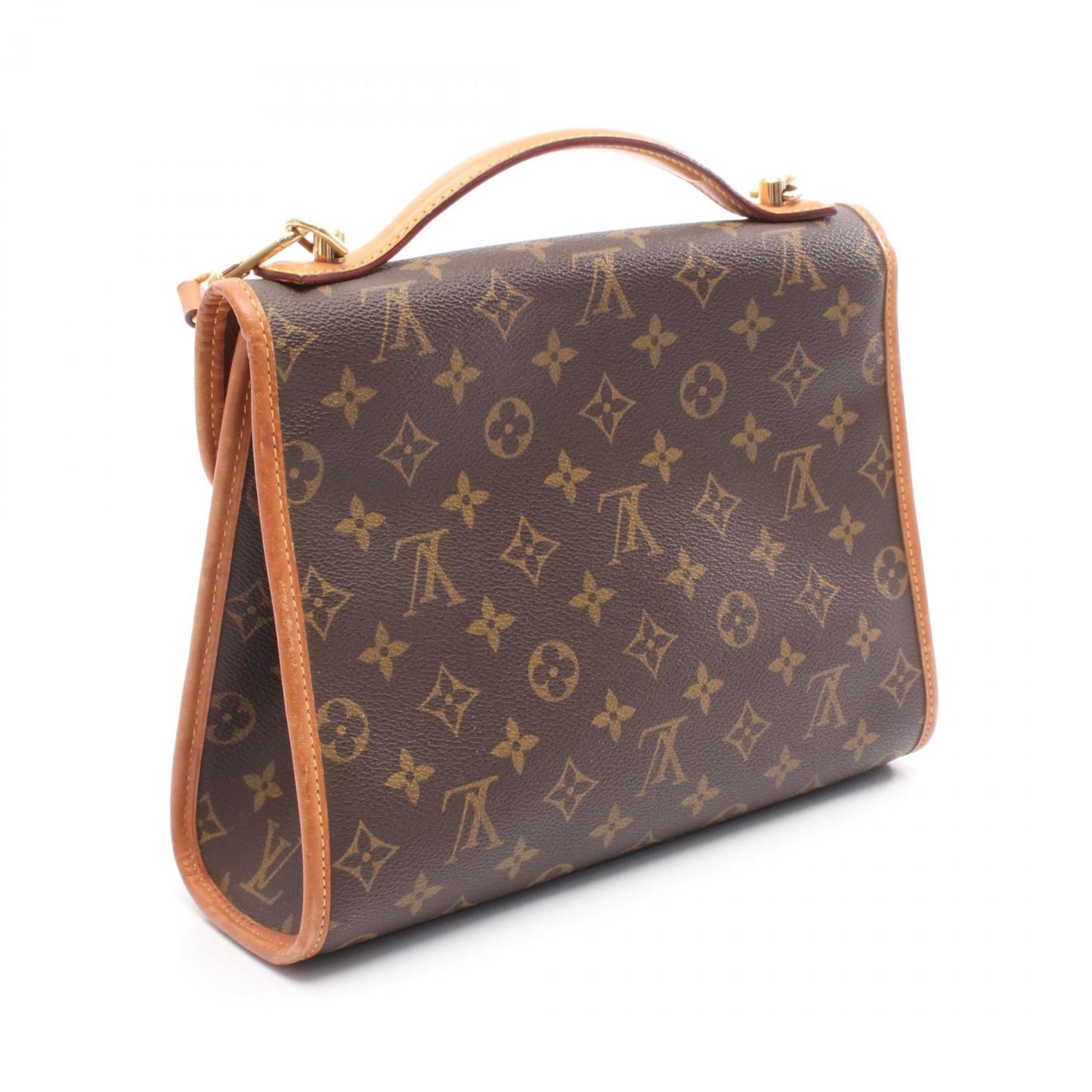 Louis Vuitton Monogram Brown Coated Canvas Leather Handbag (Pre-Owned)