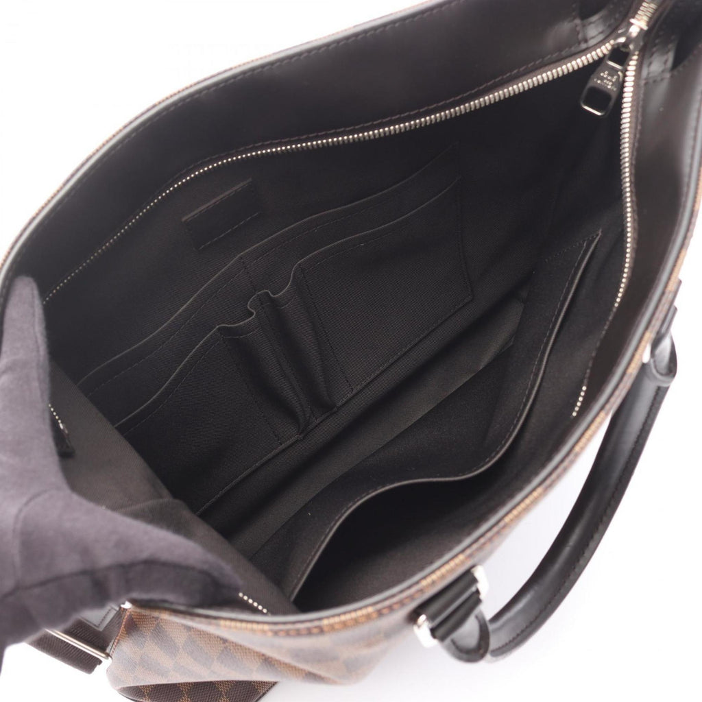 Louis Vuitton Brown Coated Canvas Leather Tote Bag (Pre-Owned)