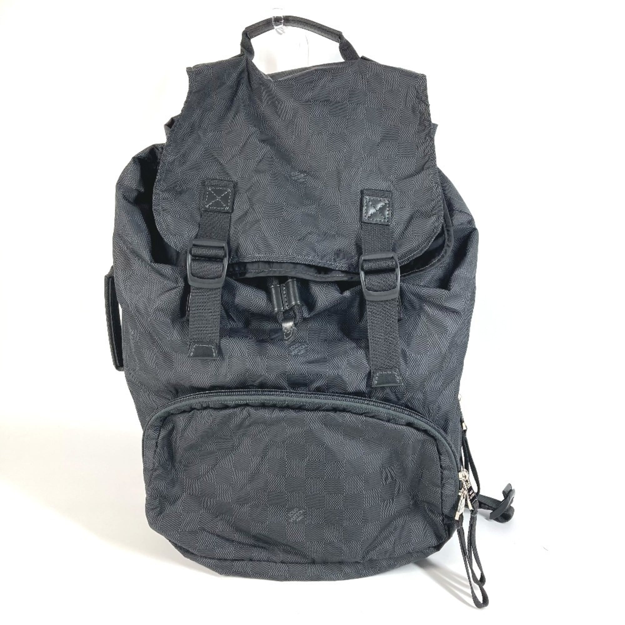 Louis Vuitton Damier Aventure Black Leather Nylon Backpack (Pre-Owned)