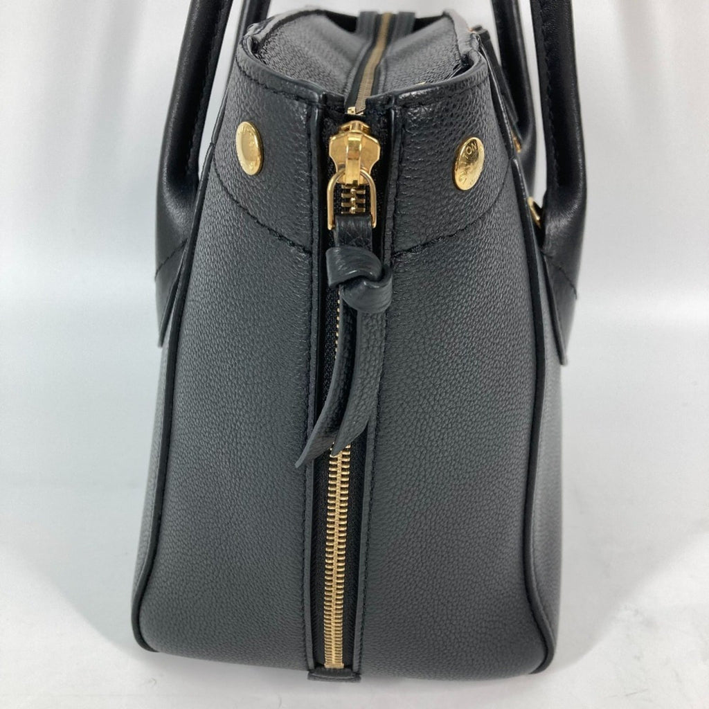 Louis Vuitton Black Noir Leather Handbag Shoulder Bag Tote Bag (Pre-Owned)