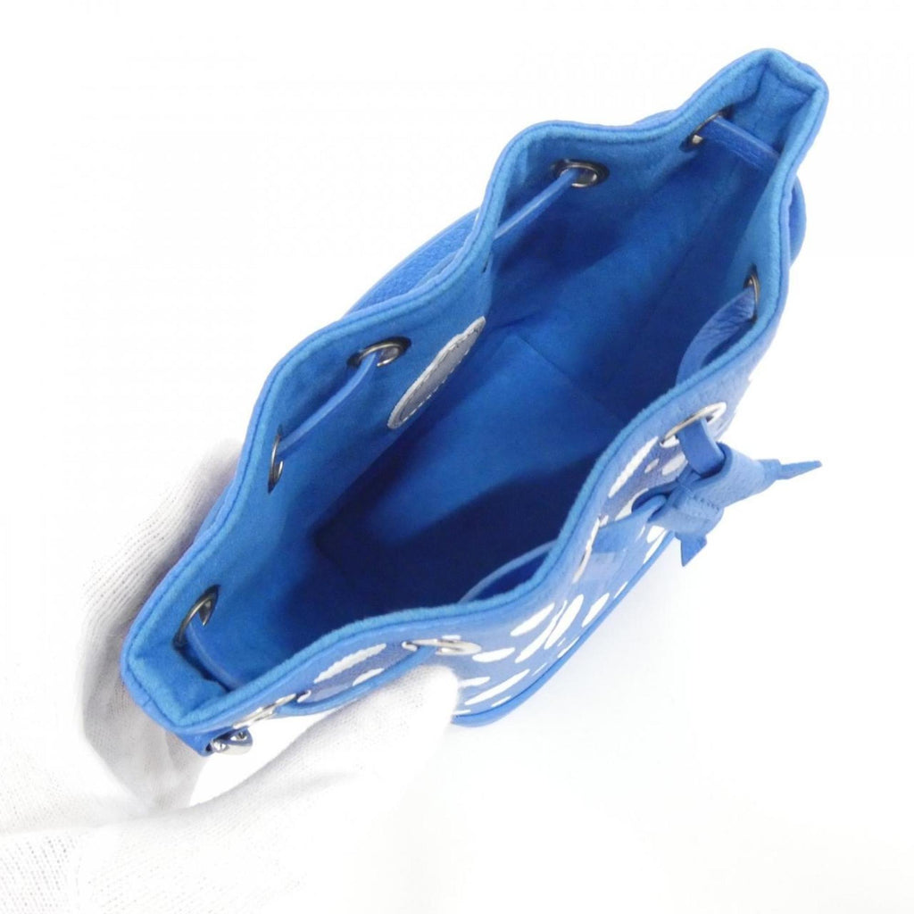 Louis Vuitton Blue Leather Shoulder Bag (Pre-Owned)