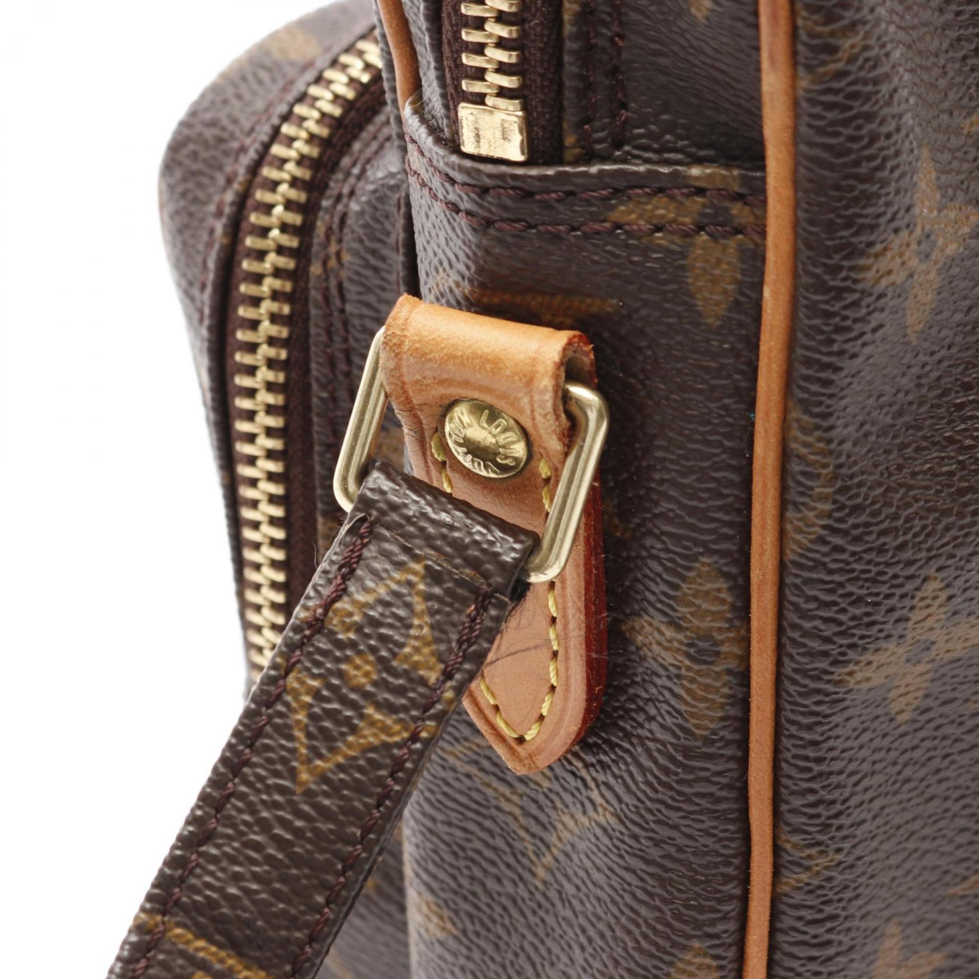 Louis Vuitton Brown Monogram Coated Canvas Leather Pvc Shoulder Bag (Pre-Owned)
