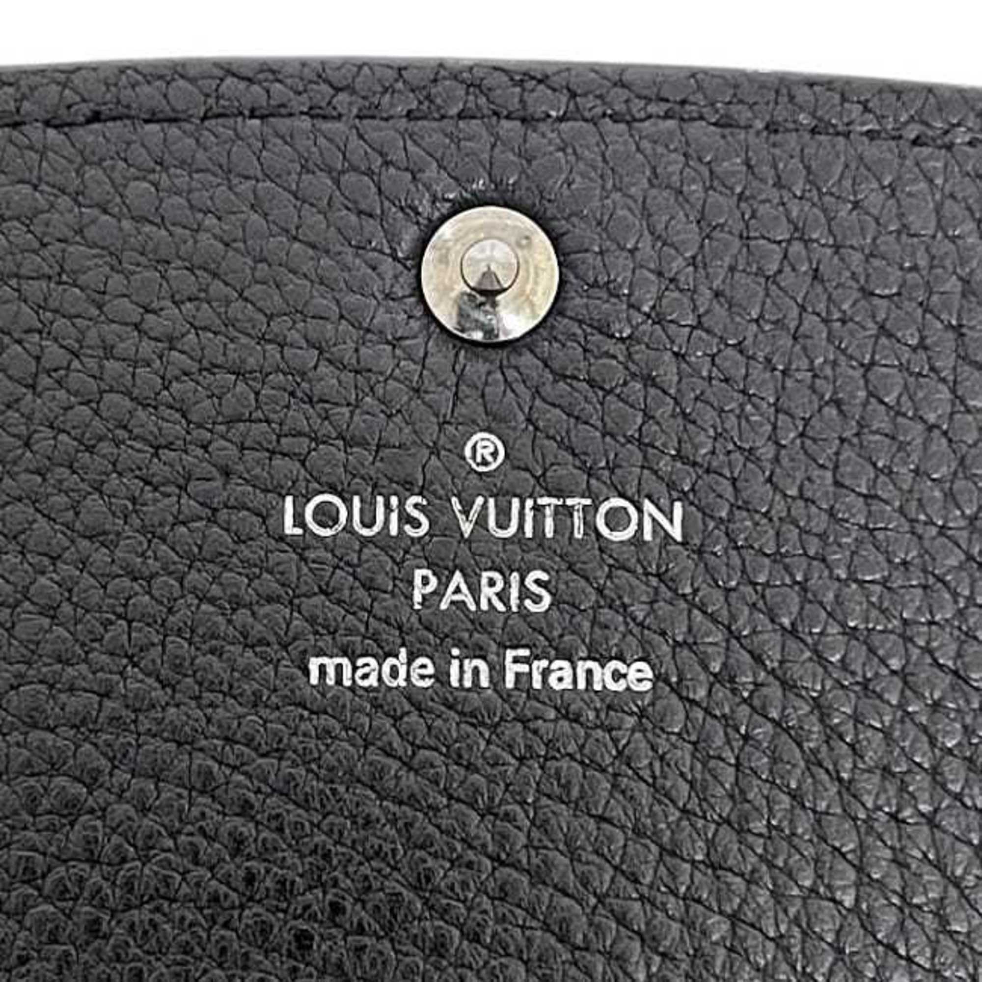 Louis Vuitton Black Monogram Noir Mahina Leather Long Wallet (Bi-Fold) (Pre-Owned)