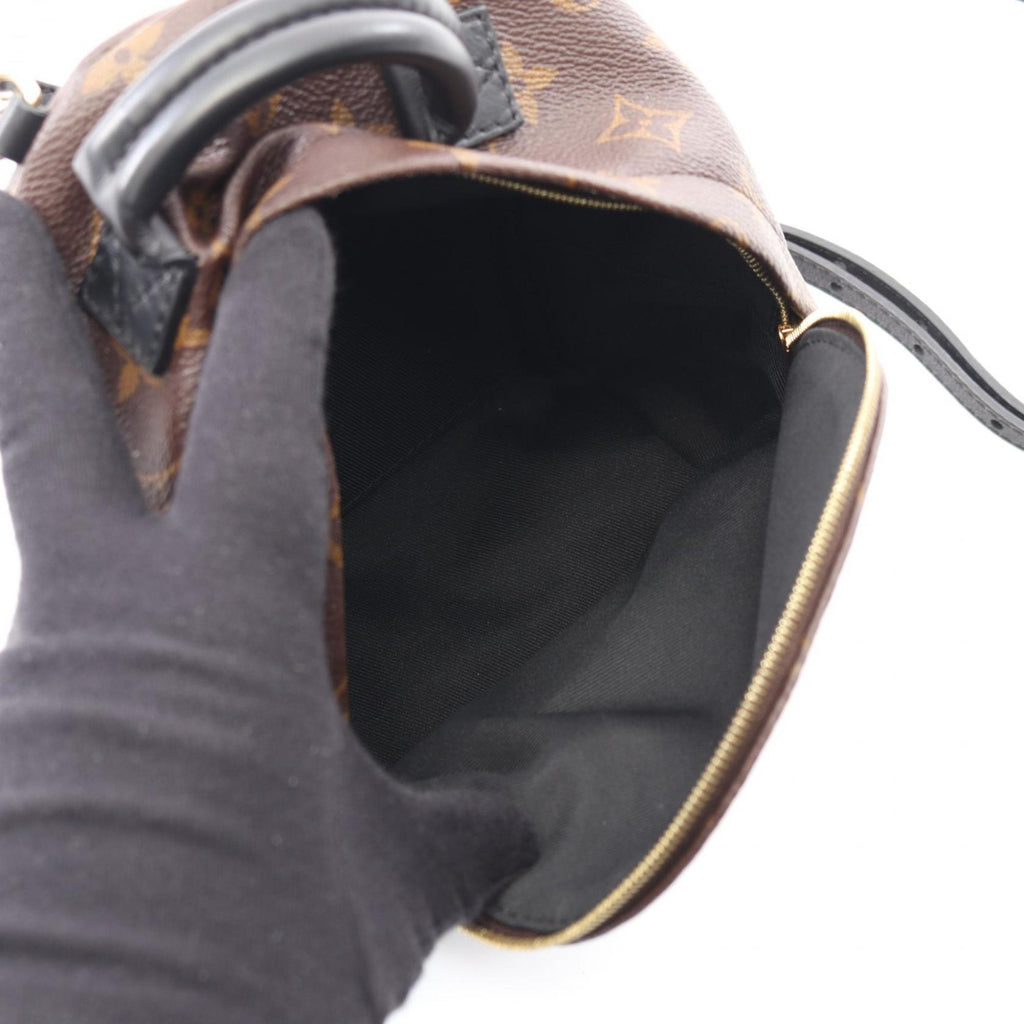 Louis Vuitton Black Brown Coated Canvas Leather Backpack (Pre-Owned)