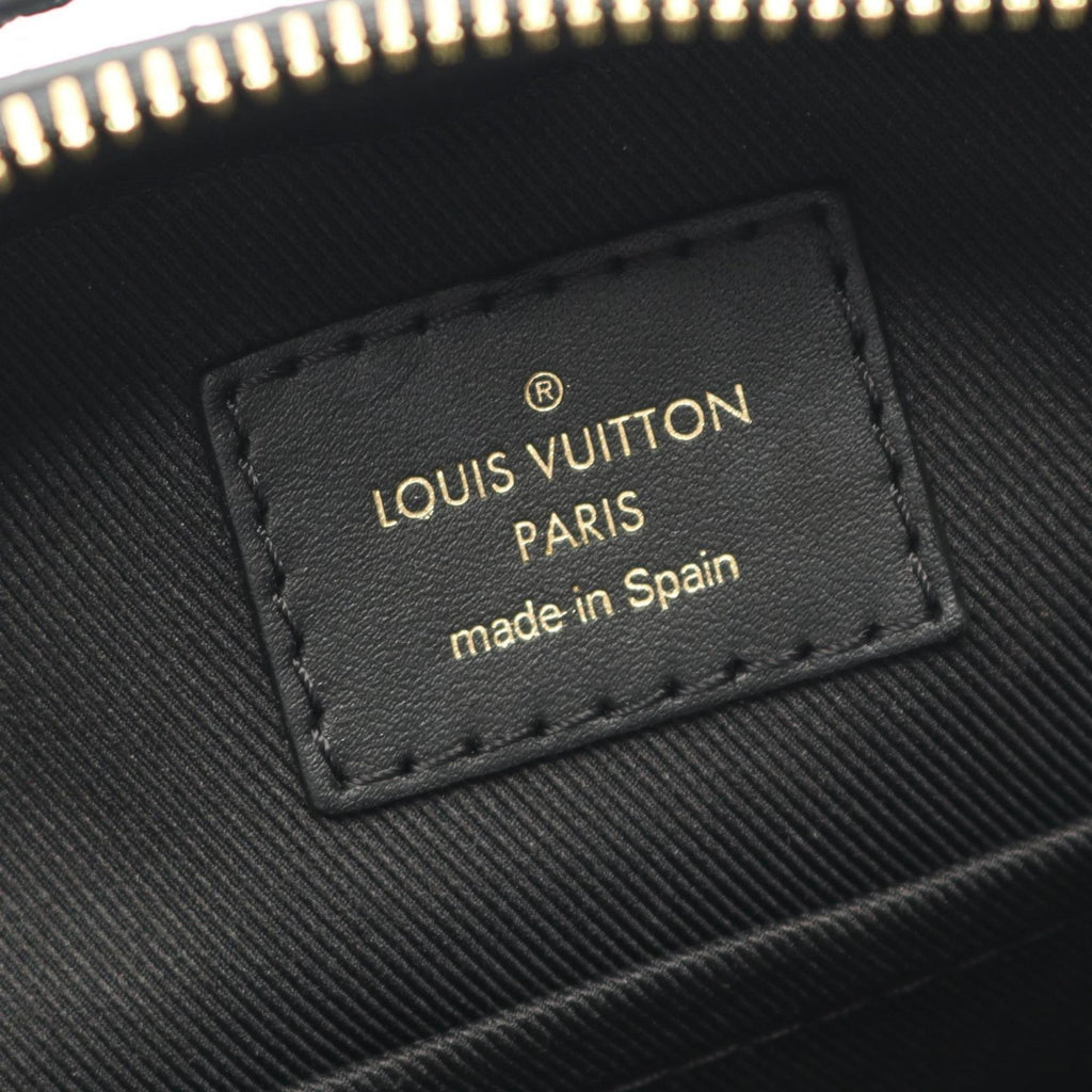 Louis Vuitton Black Brown Noir Coated Canvas Leather Shoulder Bag (Pre-Owned)