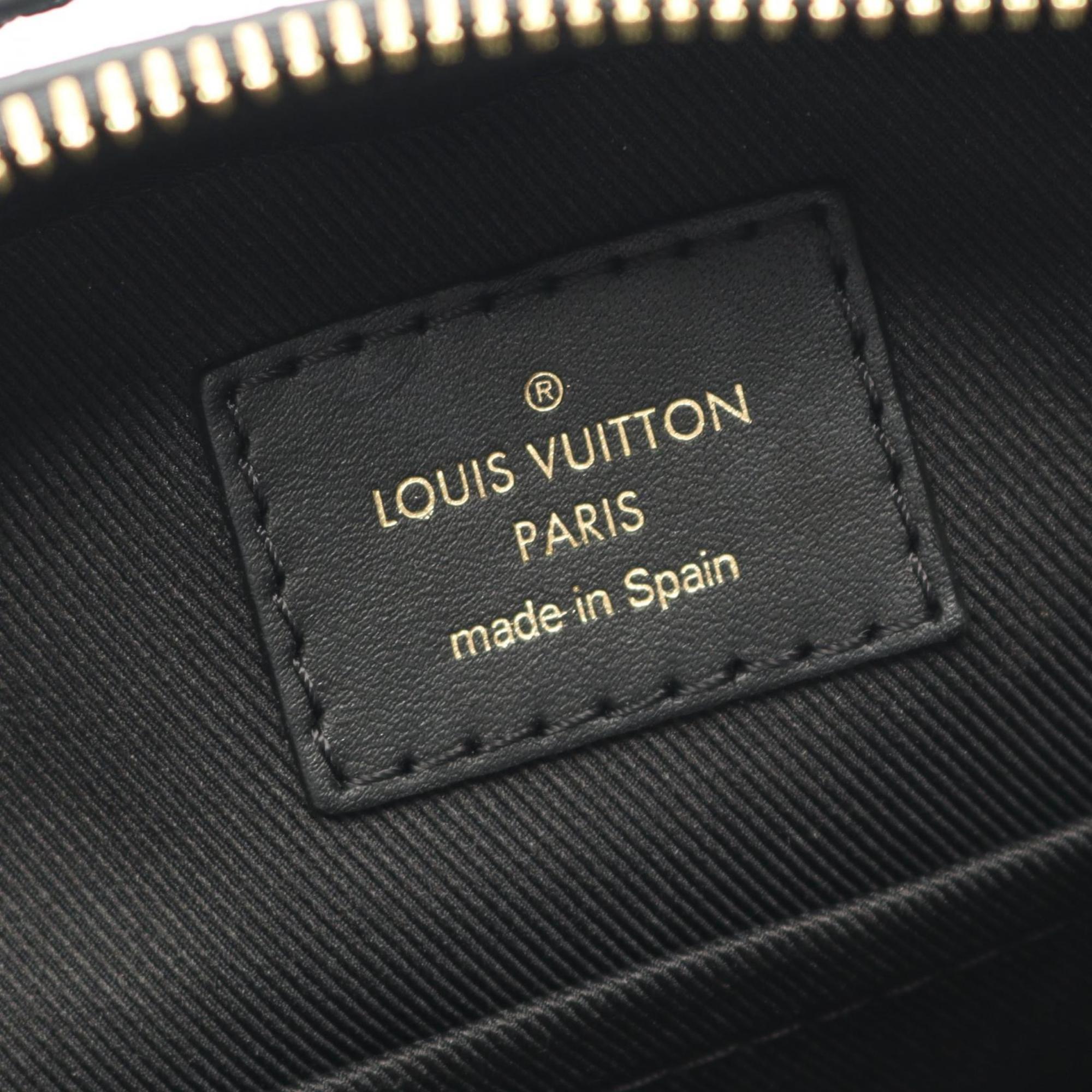 Louis Vuitton Black Brown Noir Coated Canvas Leather Shoulder Bag (Pre-Owned)