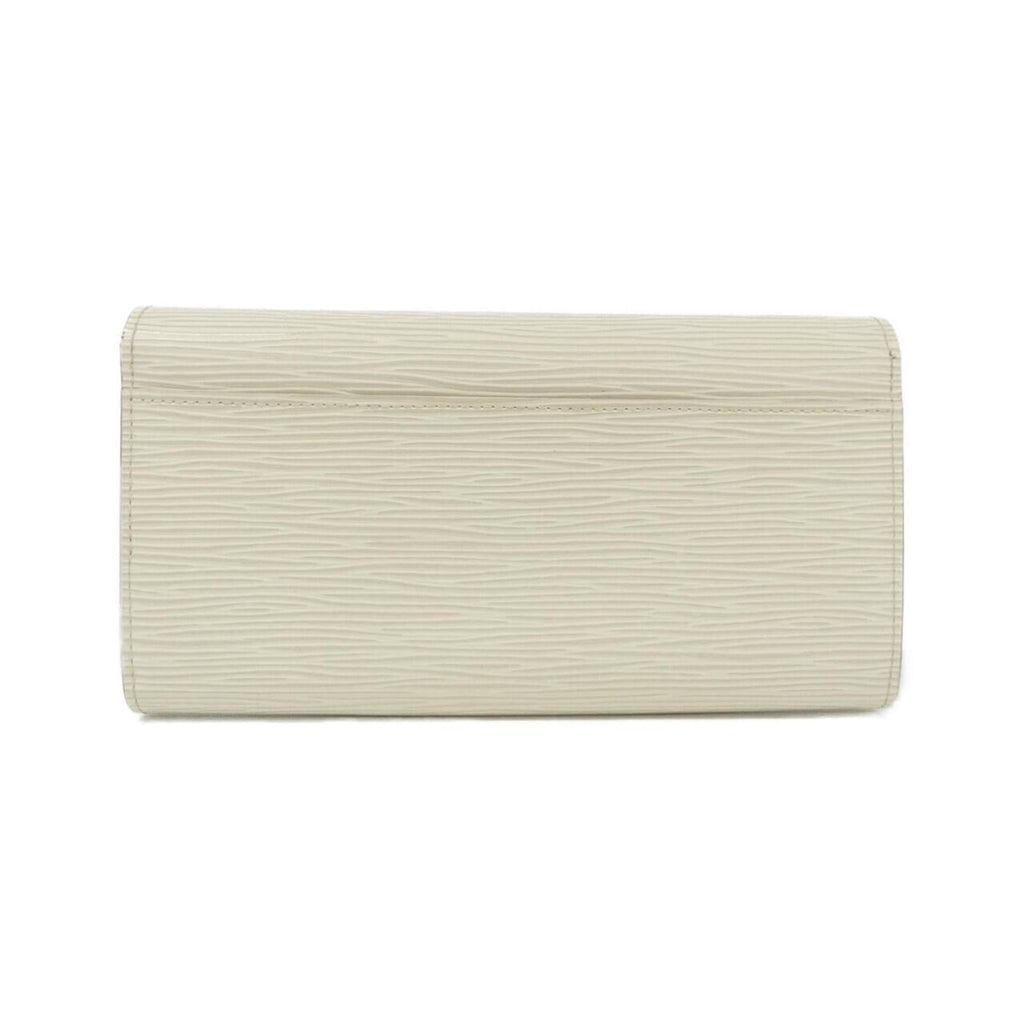 Louis Vuitton Lv Off White Leather Long Wallet (Bi-Fold) (Pre-Owned)