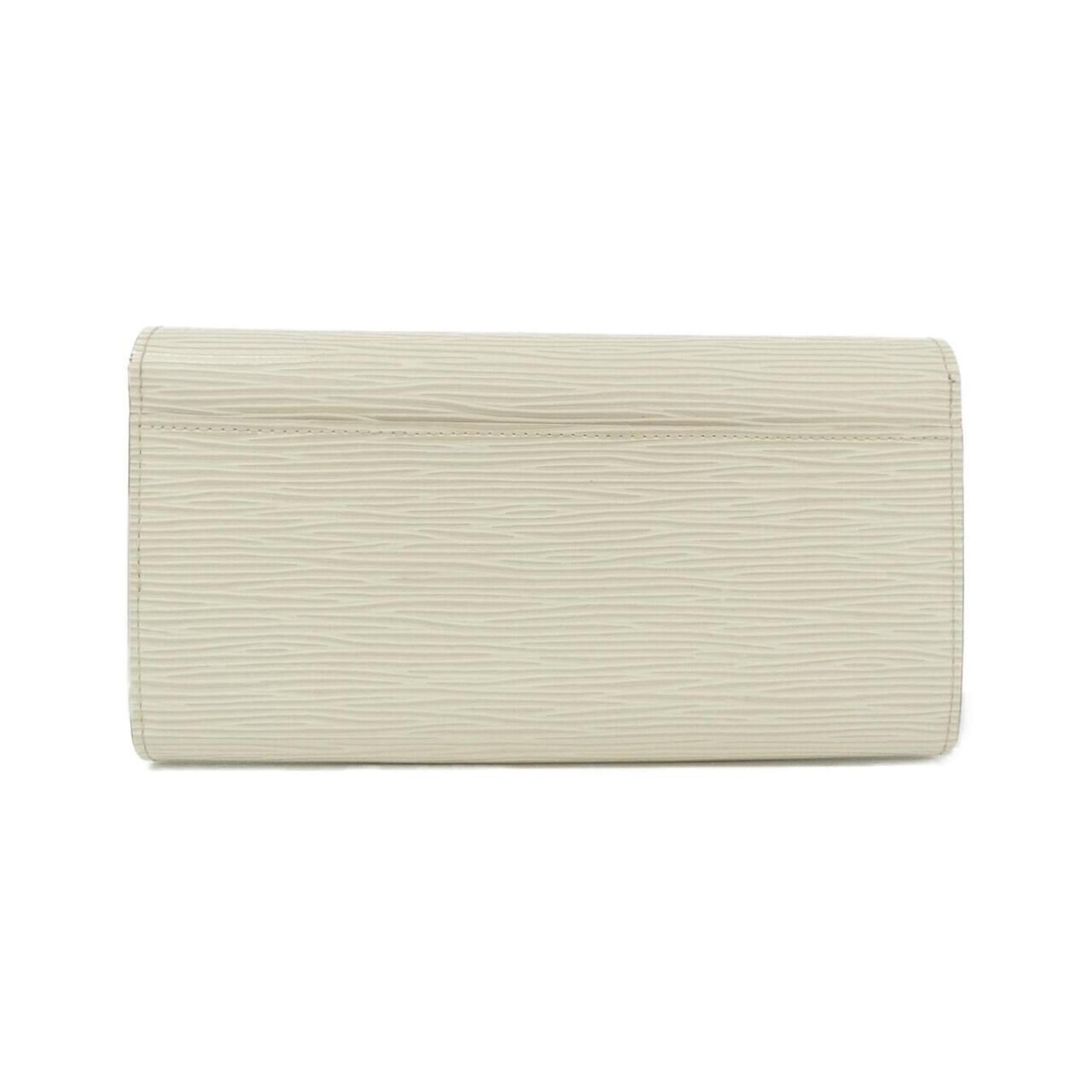 Louis Vuitton Lv Off White Leather Long Wallet (Bi-Fold) (Pre-Owned)