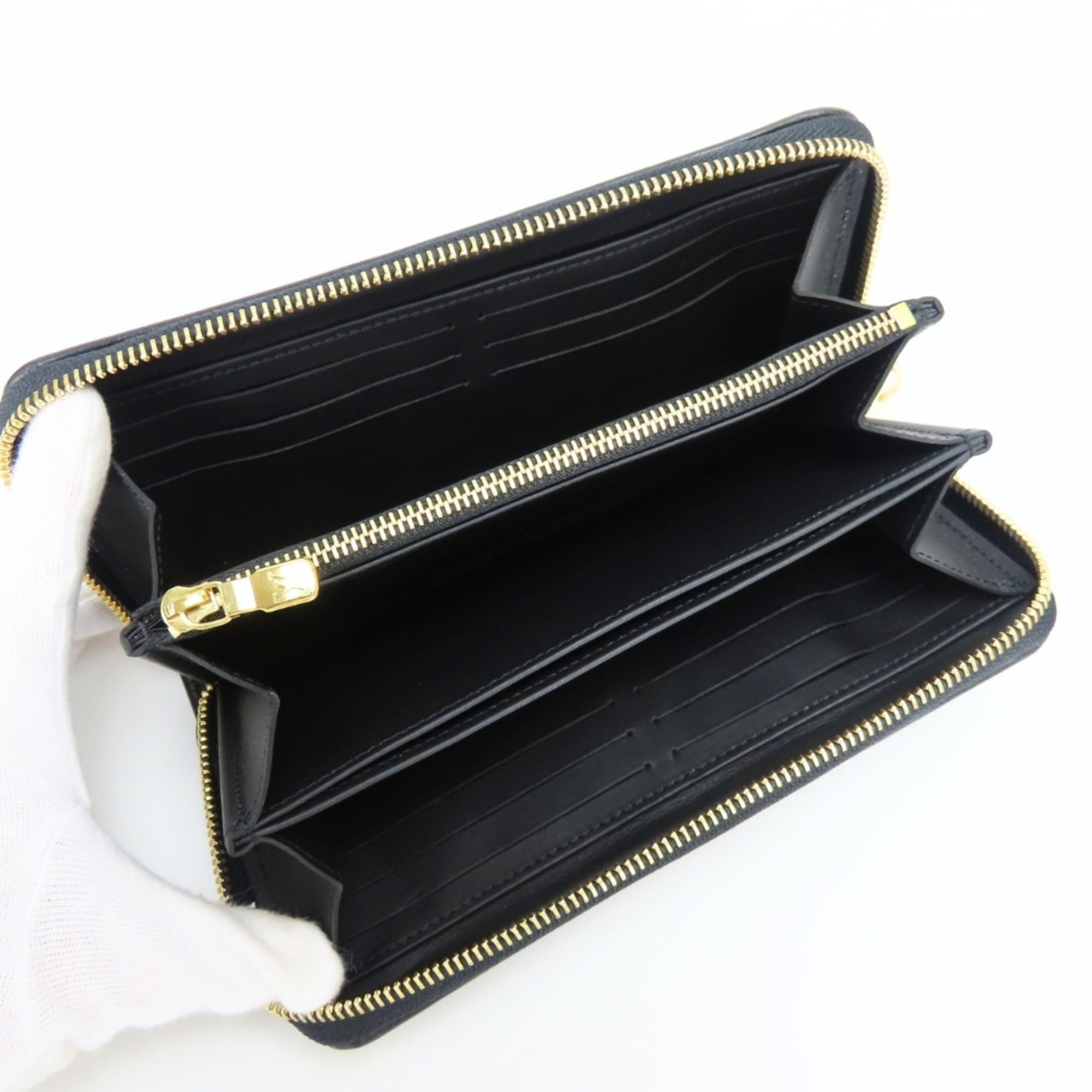 Louis Vuitton Black Noir Leather Coin Purse/Coin Case (Pre-Owned)