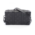 Louis Vuitton Black Coated Canvas Leather Shoulder Bag (Pre-Owned)