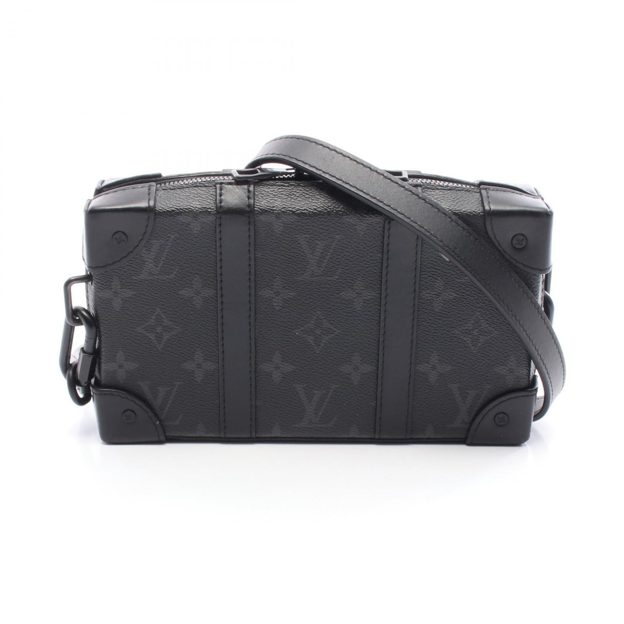 Louis Vuitton Black Coated Canvas Leather Shoulder Bag (Pre-Owned)