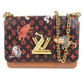 Louis Vuitton Brown Orange Monogram Leather Shoulder Bag (Pre-Owned)
