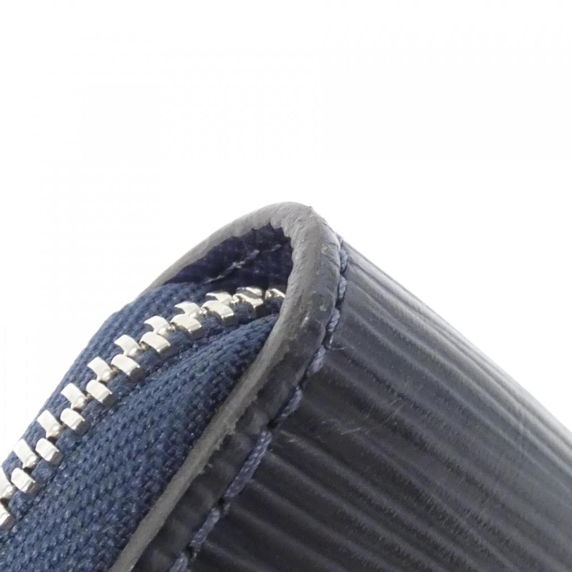 Louis Vuitton Navy Leather Long Wallet (Bi-Fold) (Pre-Owned)