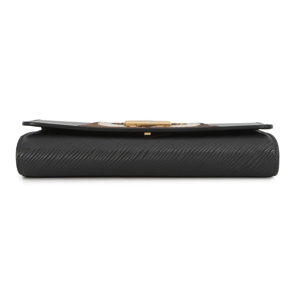 Louis Vuitton Black Noir Spangles Epi Leather Chain/Shoulder Wallet (Pre-Owned)