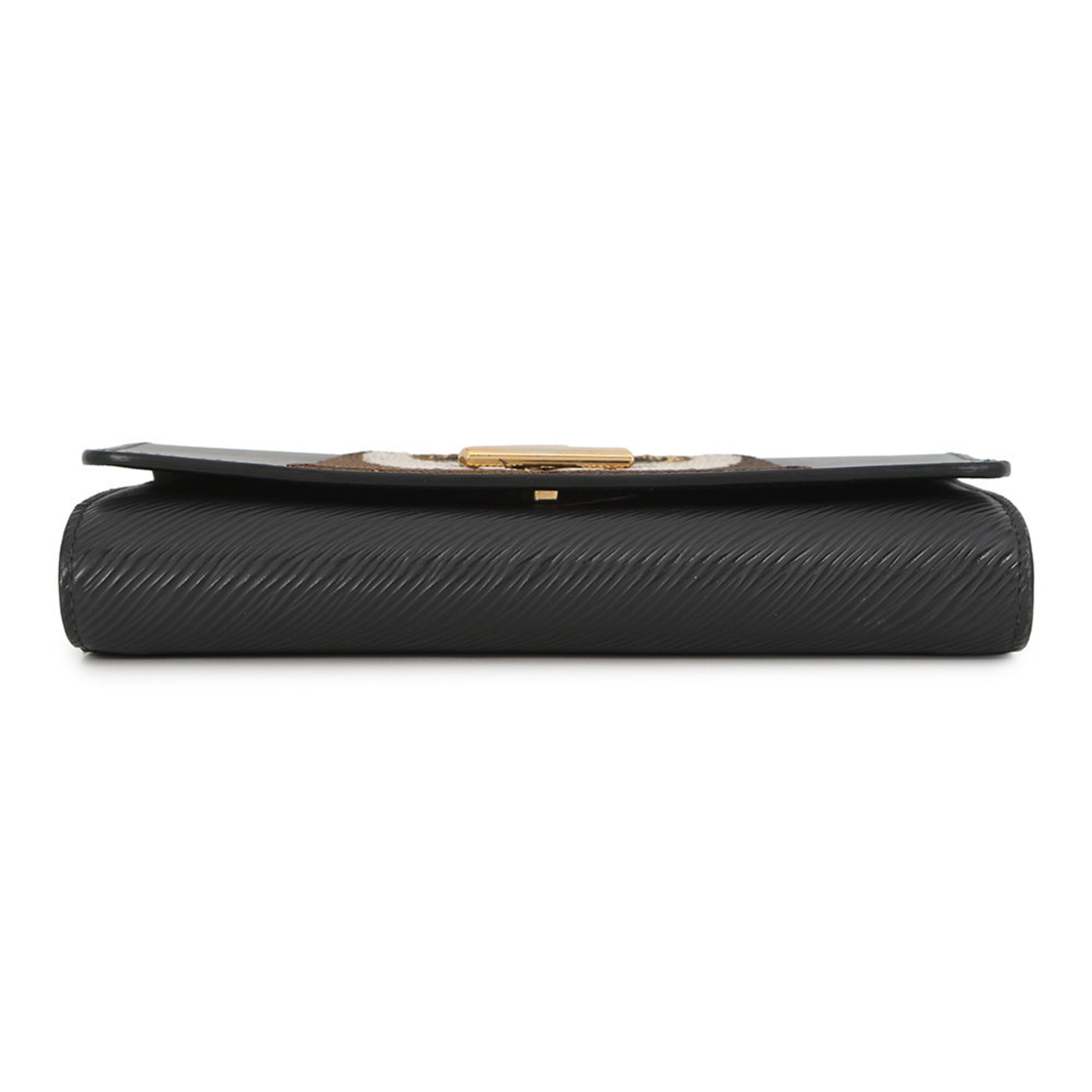 Louis Vuitton Black Noir Spangles Epi Leather Chain/Shoulder Wallet (Pre-Owned)