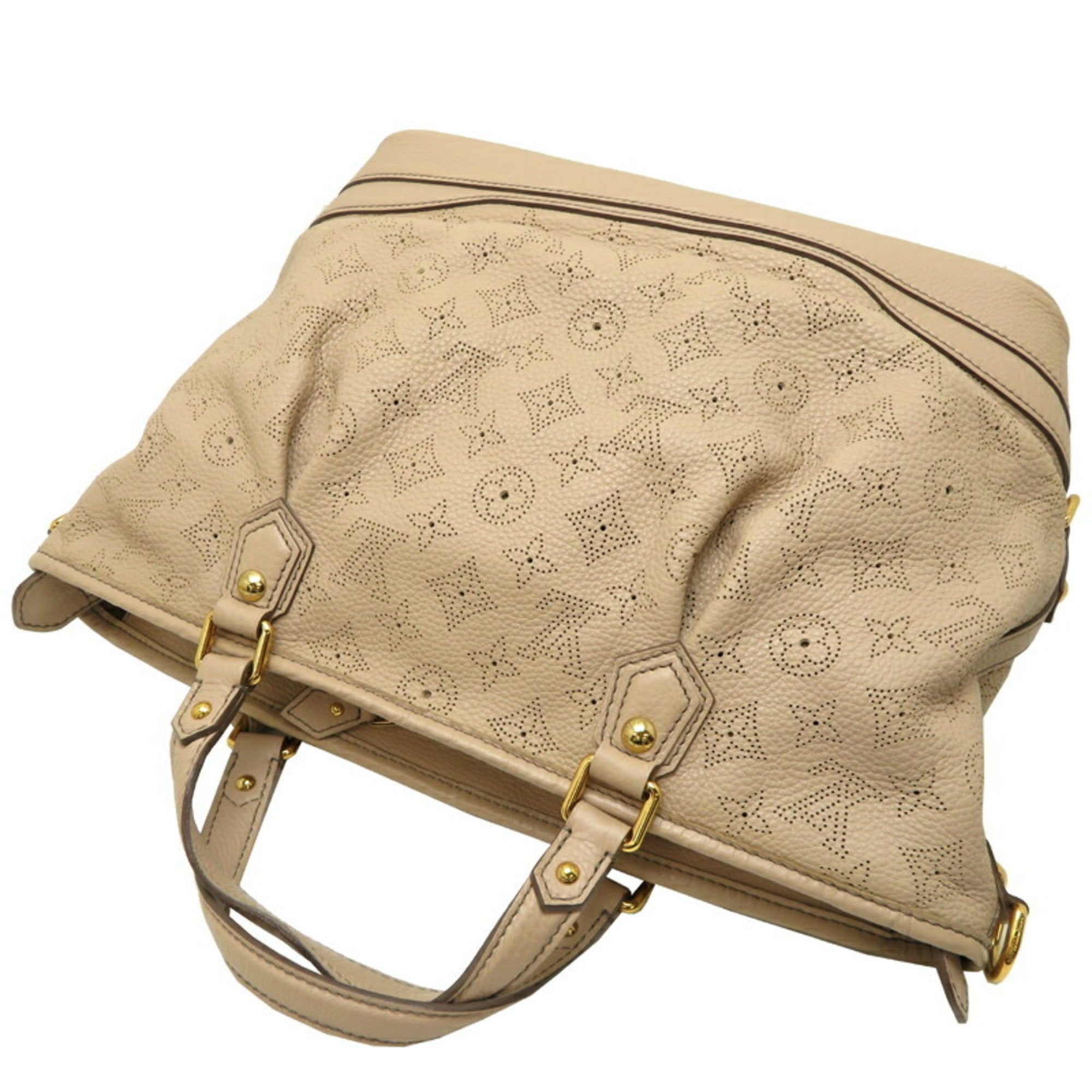 Louis Vuitton Beige Monogram Leather Handbag (Pre-Owned)