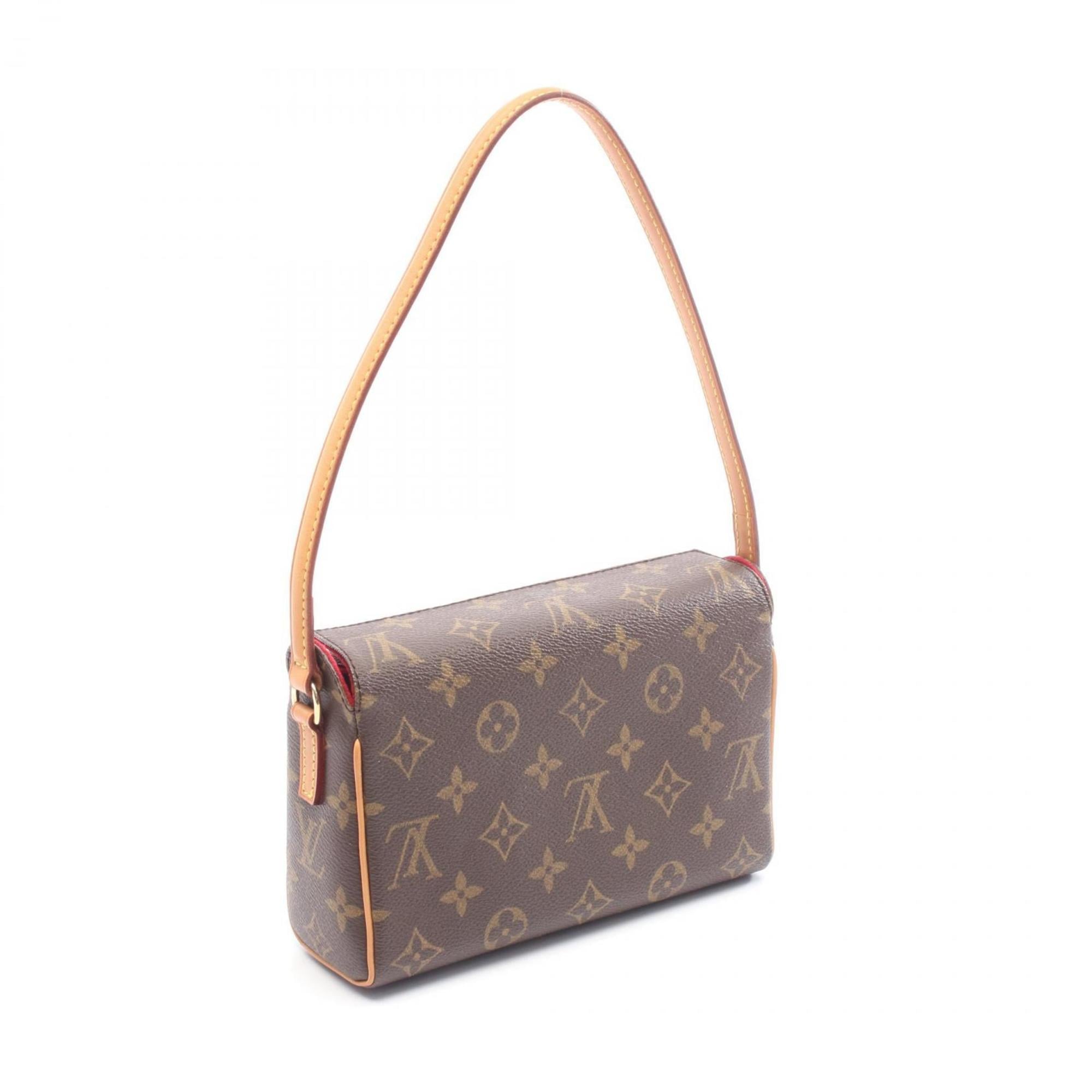 Louis Vuitton Monogram Brown Coated Canvas Leather Handbag (Pre-Owned)