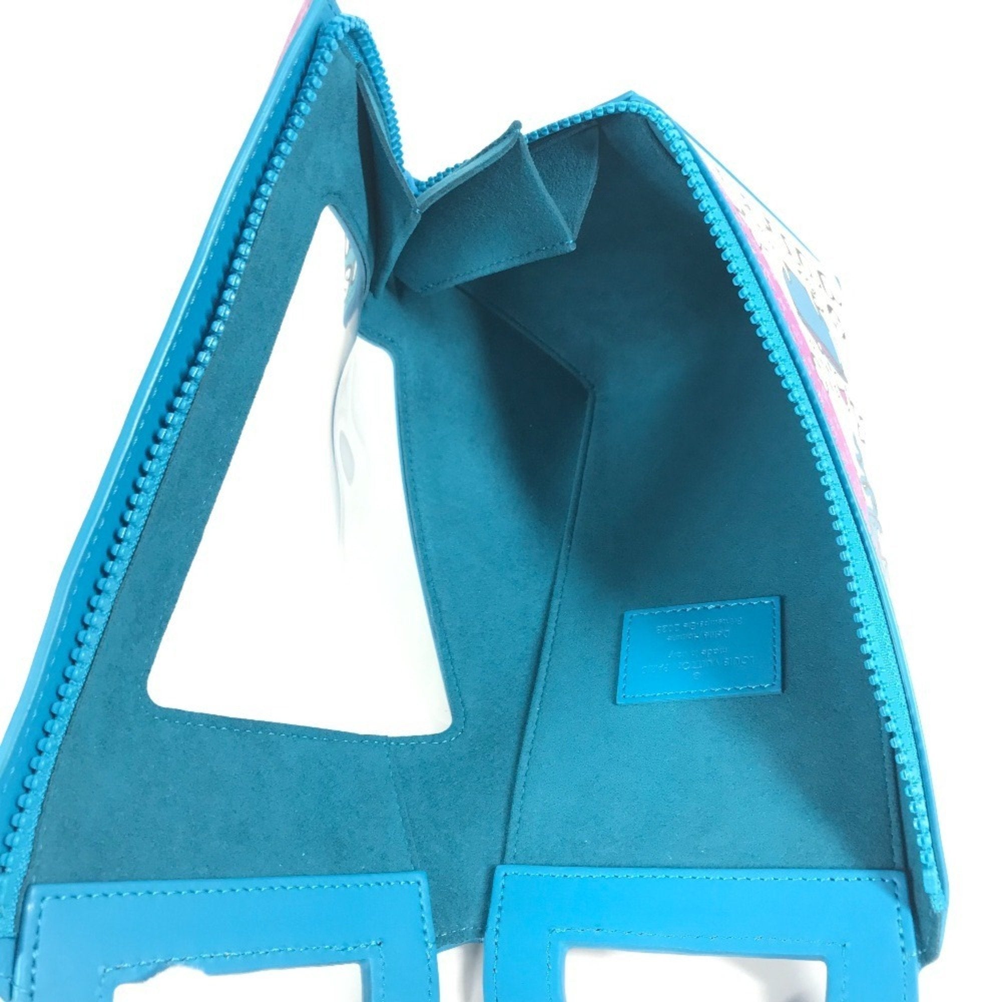 Louis Vuitton Blue Purple Leather Handbag Pochette Shoulder Bag (Pre-Owned)