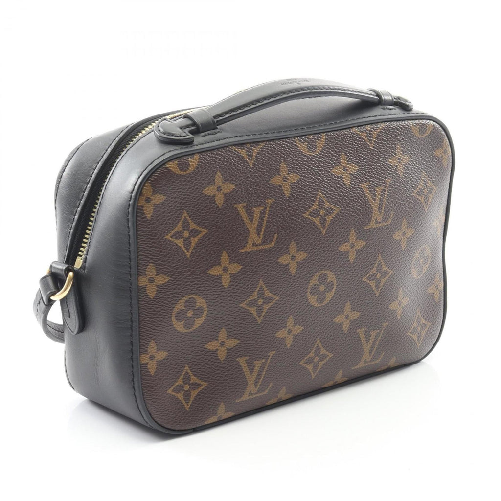 Louis Vuitton Black Brown Noir Coated Canvas Leather Shoulder Bag (Pre-Owned)