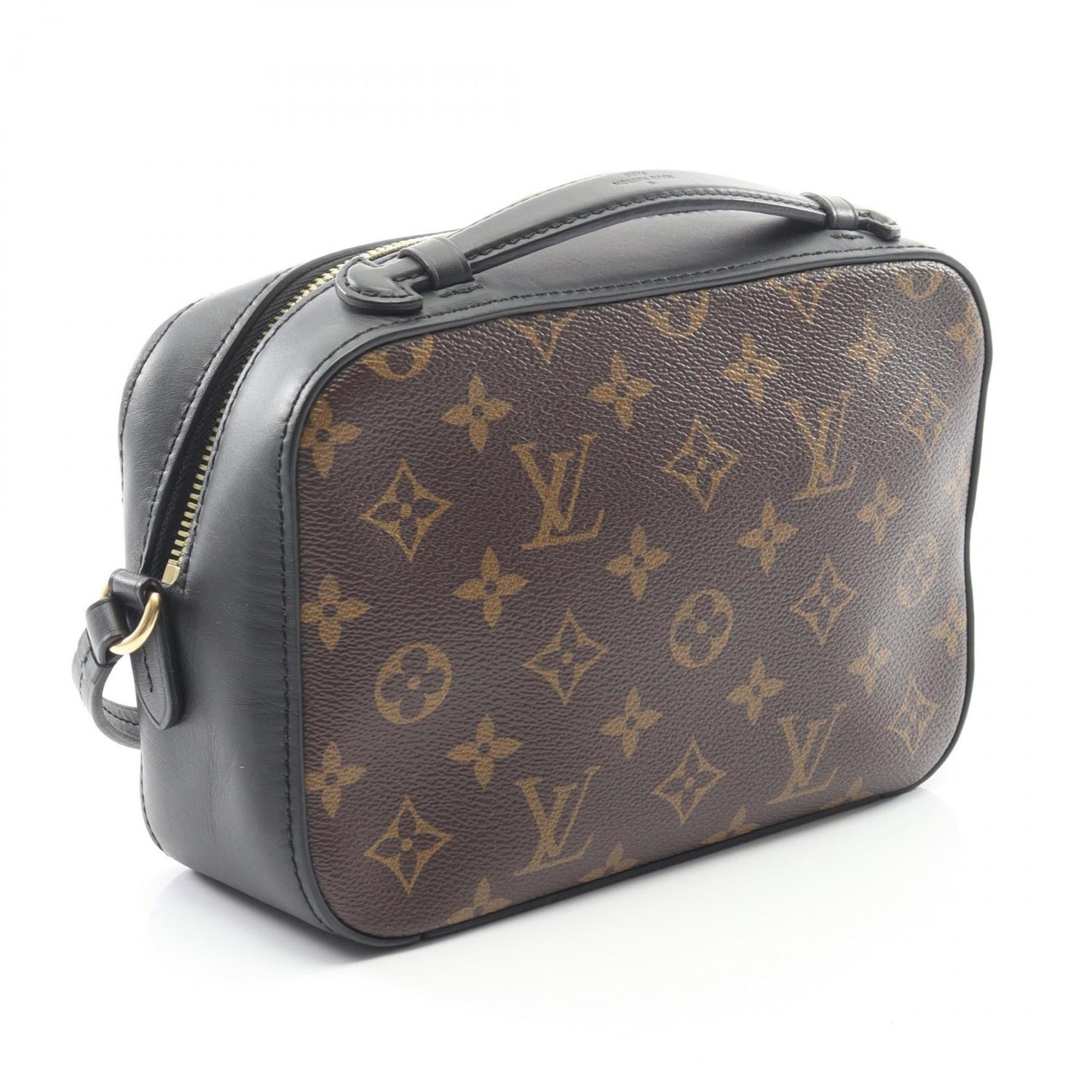 Louis Vuitton Black Brown Noir Coated Canvas Leather Shoulder Bag (Pre-Owned)