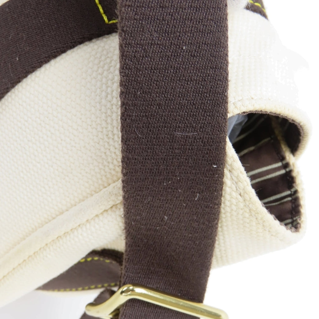 Louis Vuitton Brown Ecru Ivory Canvas Shoulder Bag (Pre-Owned)
