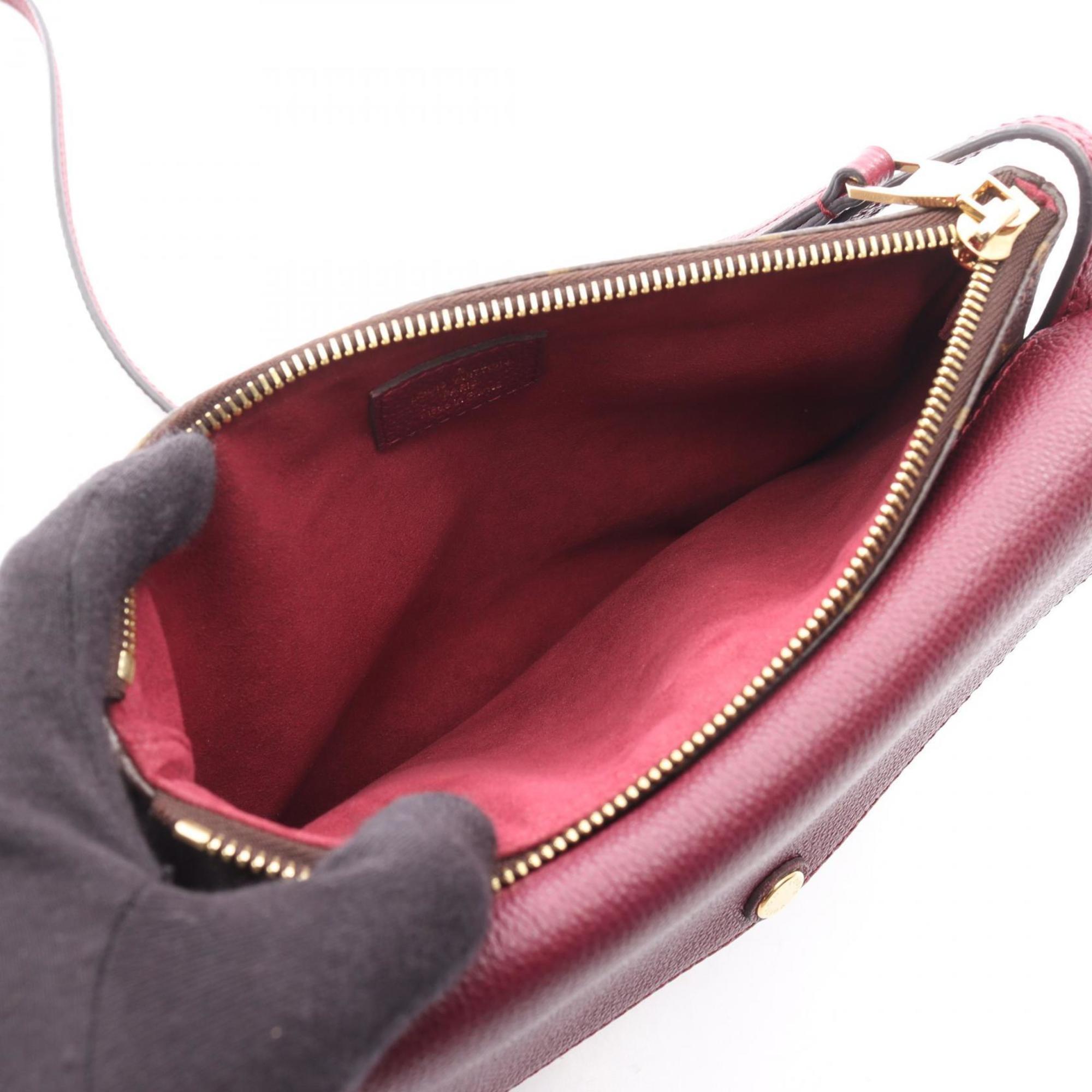 Louis Vuitton Brown Monogram Pink Coated Canvas Leather Shoulder Bag (Pre-Owned)