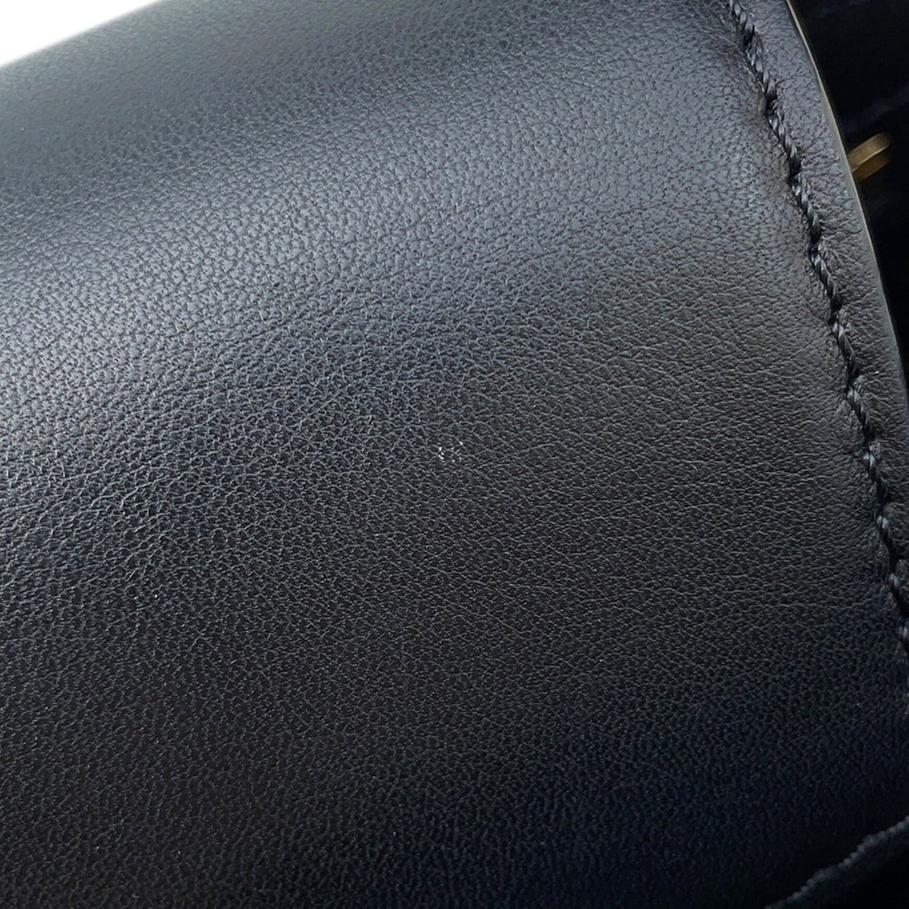 Louis Vuitton Black Noir Leather Handbag (Pre-Owned)