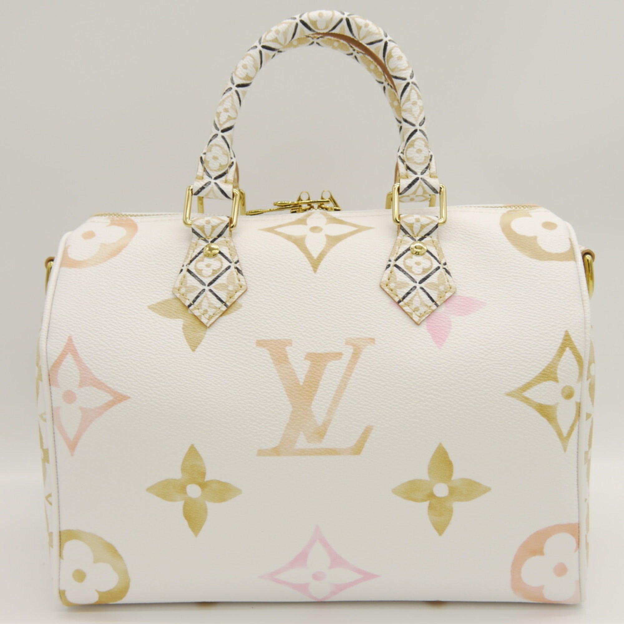 Louis Vuitton Leather Canvas Boston Bag Shoulder Bag (Pre-Owned)