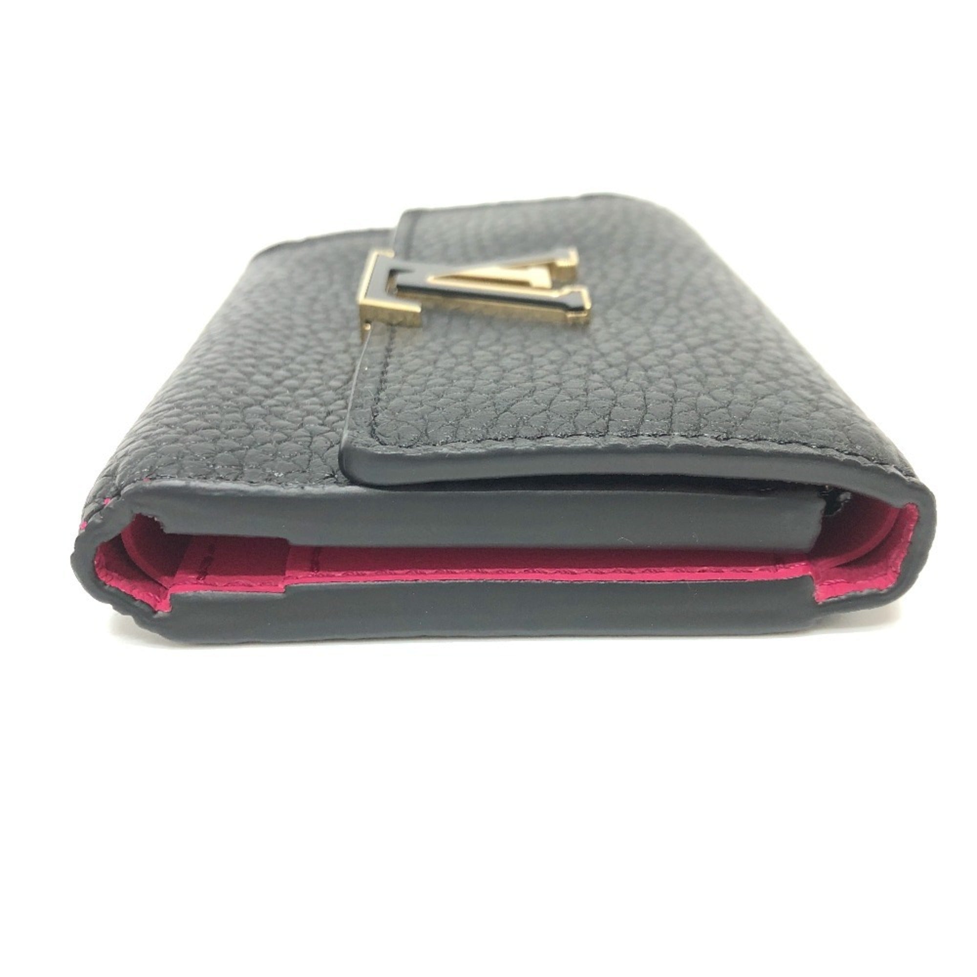 Louis Vuitton Bicolor Black Noir Pink Leather Coin Purse/Coin Case (Pre-Owned)