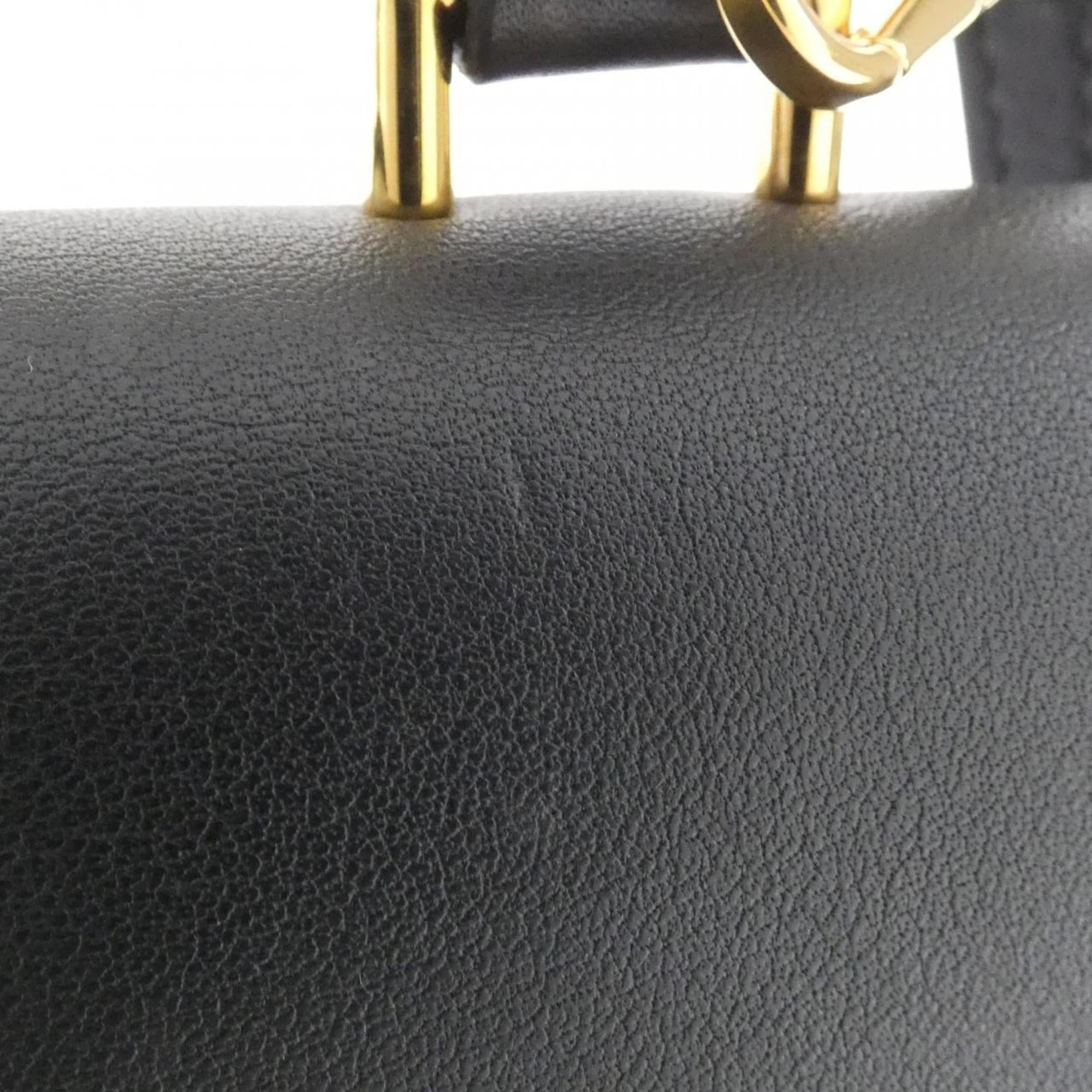 Louis Vuitton Black Marron Coated Canvas Leather Handbag (Pre-Owned)
