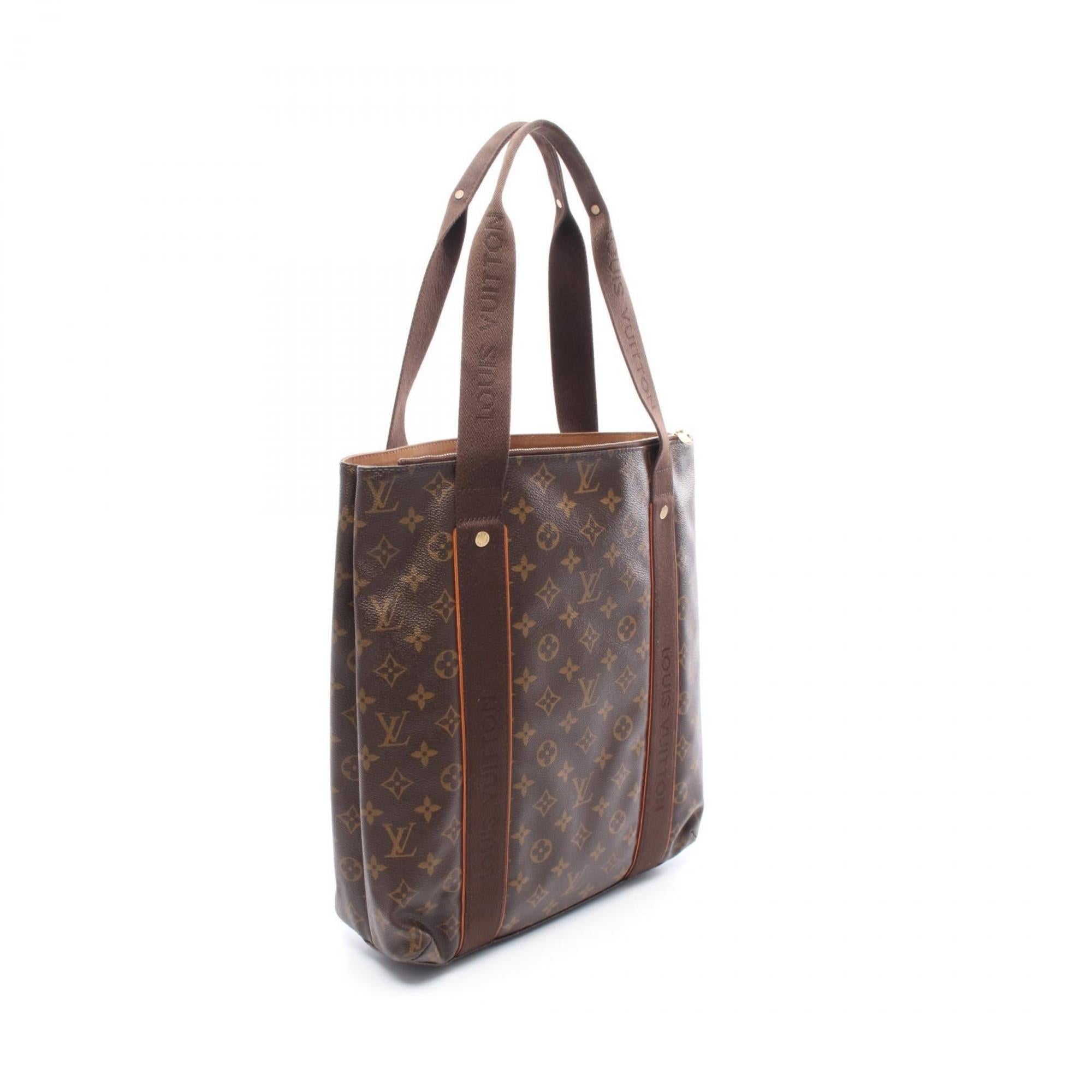 Louis Vuitton Brown Coated Canvas Leather Tote Bag (Pre-Owned)