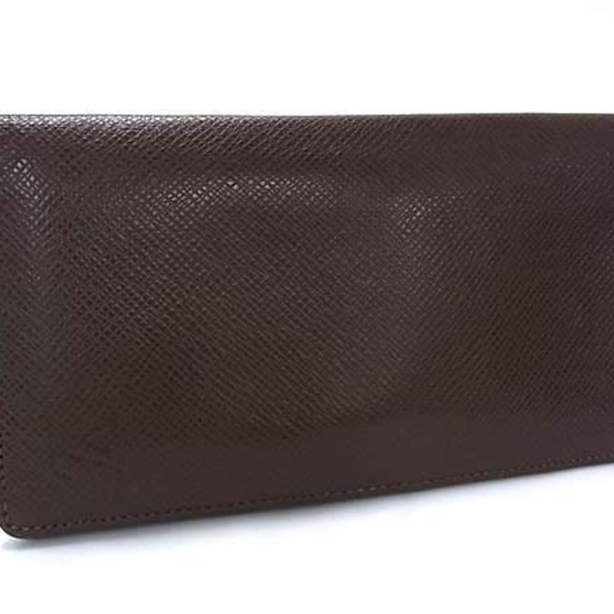 Louis Vuitton Brown Grizzly Taiga Leather Long Wallet (Bi-Fold) (Pre-Owned)