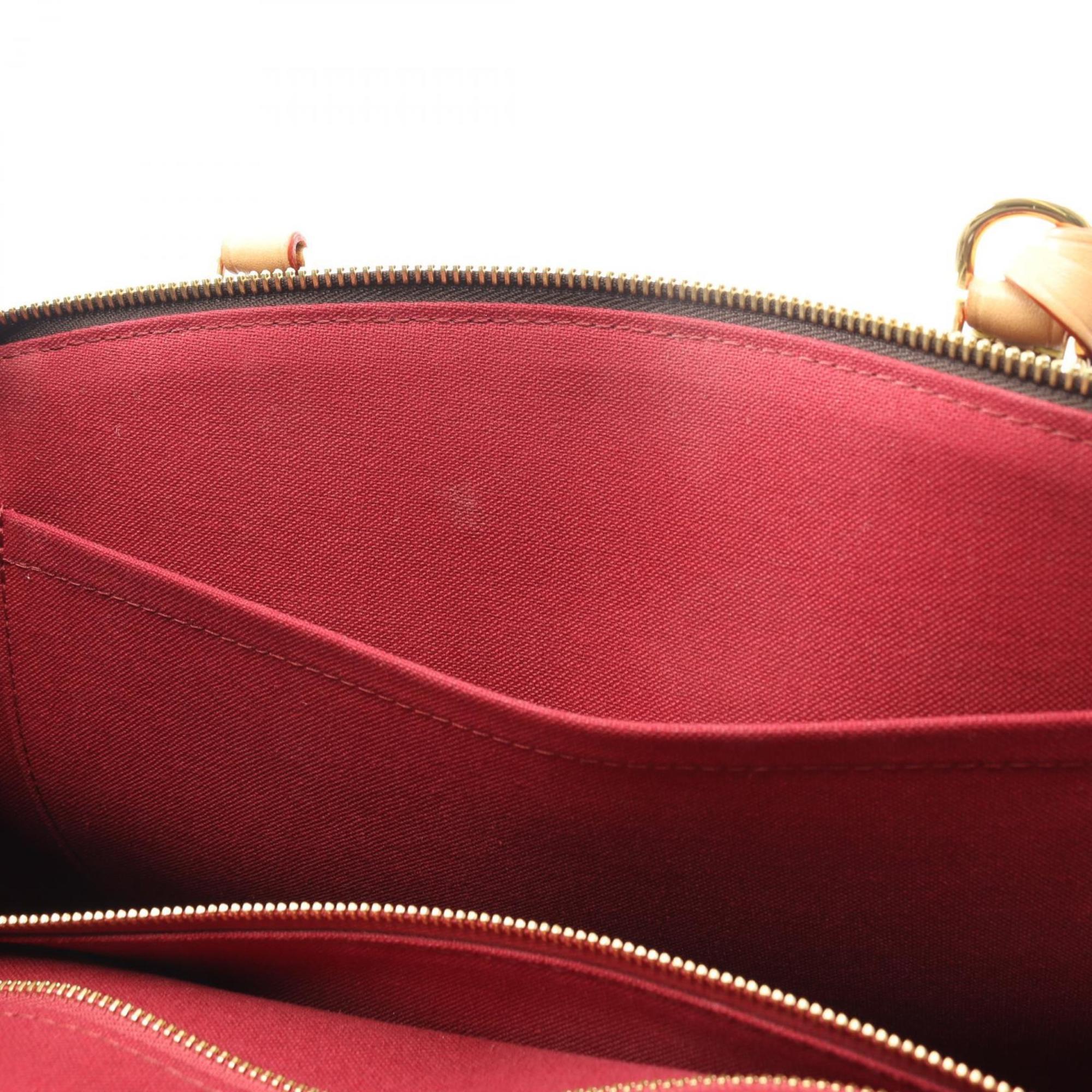 Louis Vuitton Brown Pvc Coated Canvas Leather Handbag (Pre-Owned)