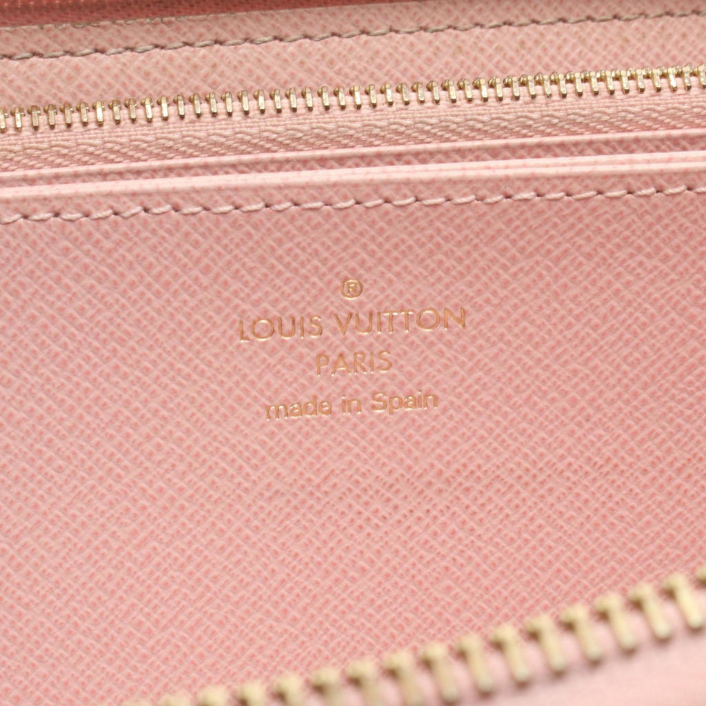 Louis Vuitton Rose Ballerine White Coated Canvas Long Wallet (Bi-Fold) (Pre-Owned)