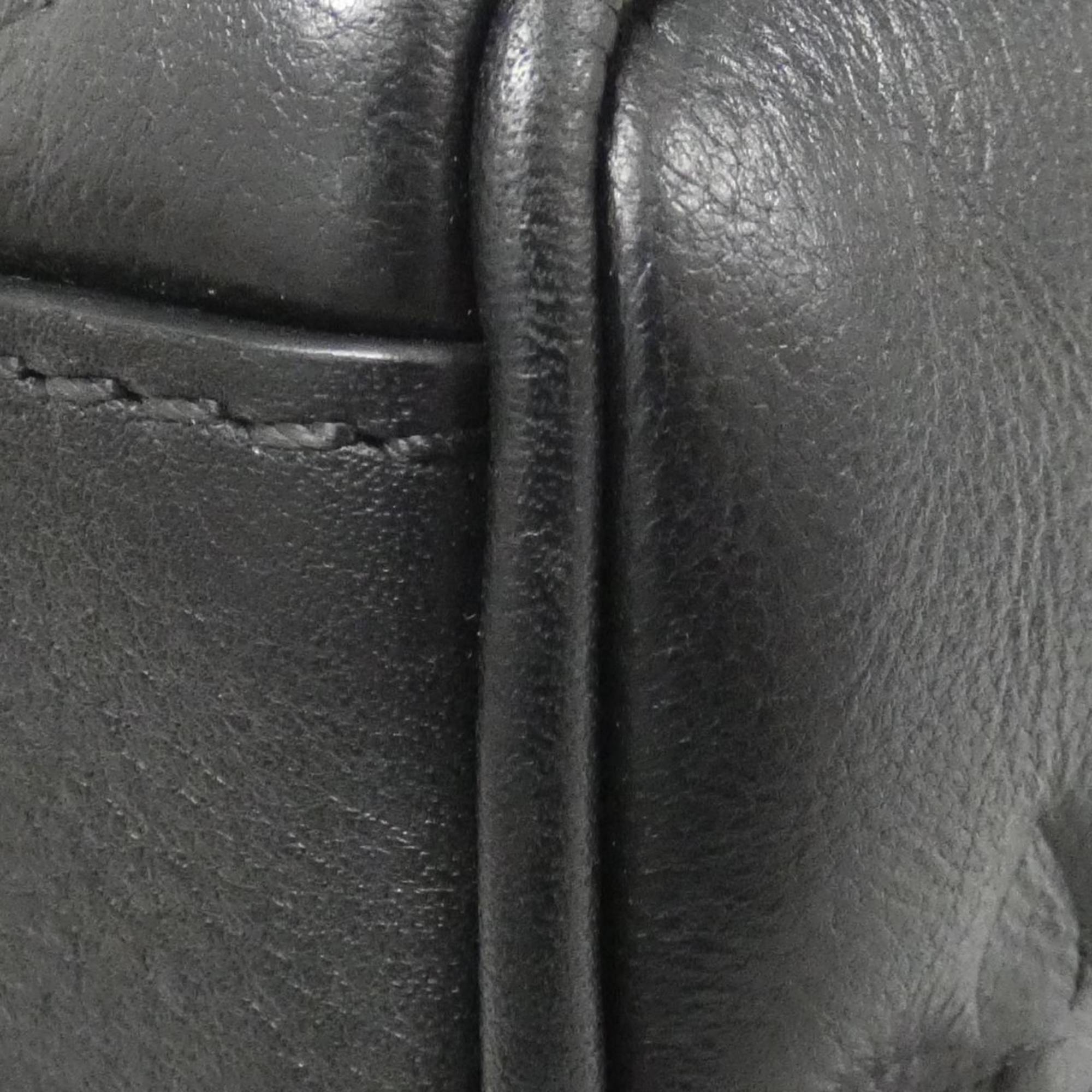 Louis Vuitton Black Leather Boston Bag (Pre-Owned)