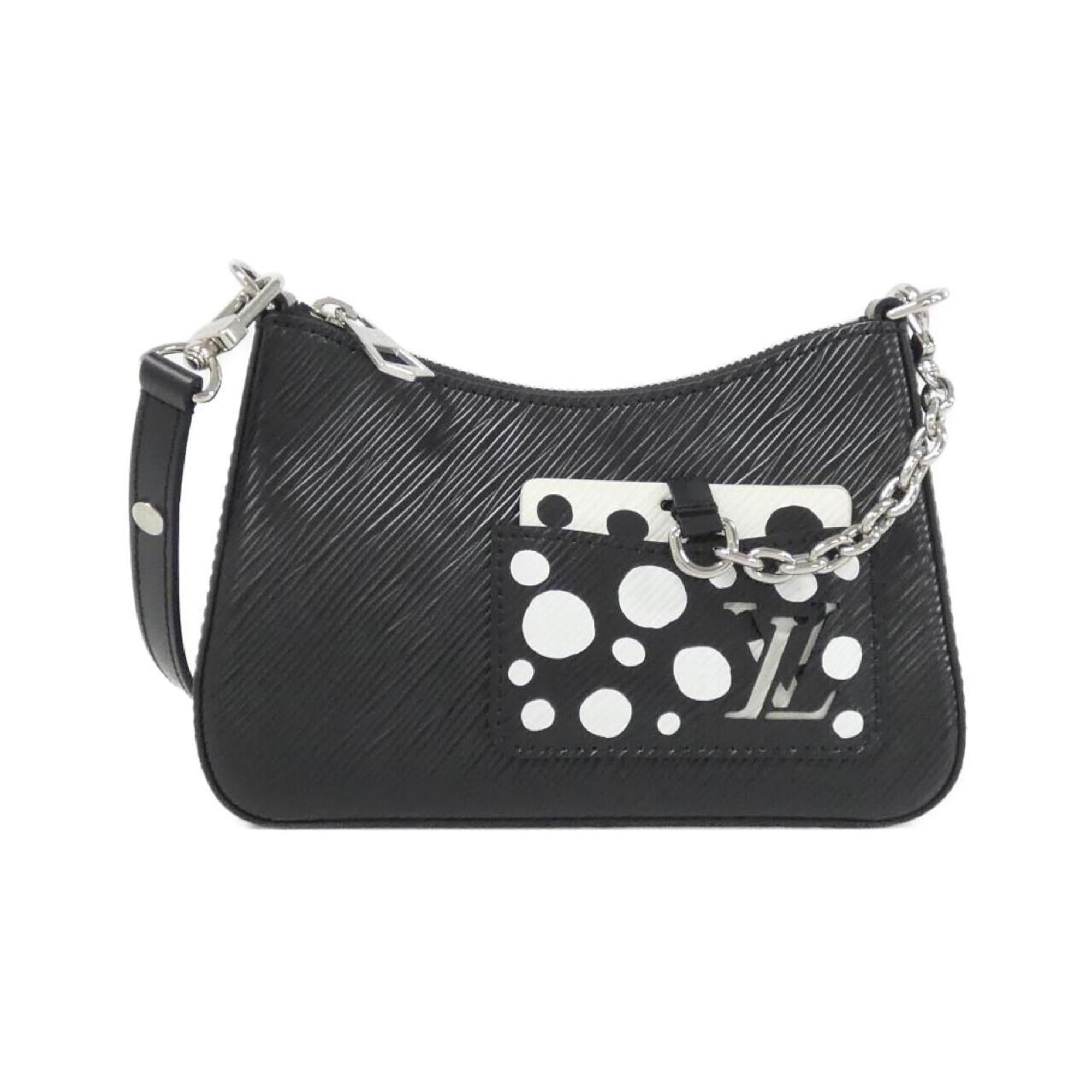 Louis Vuitton Black Leather Shoulder Bag (Pre-Owned)