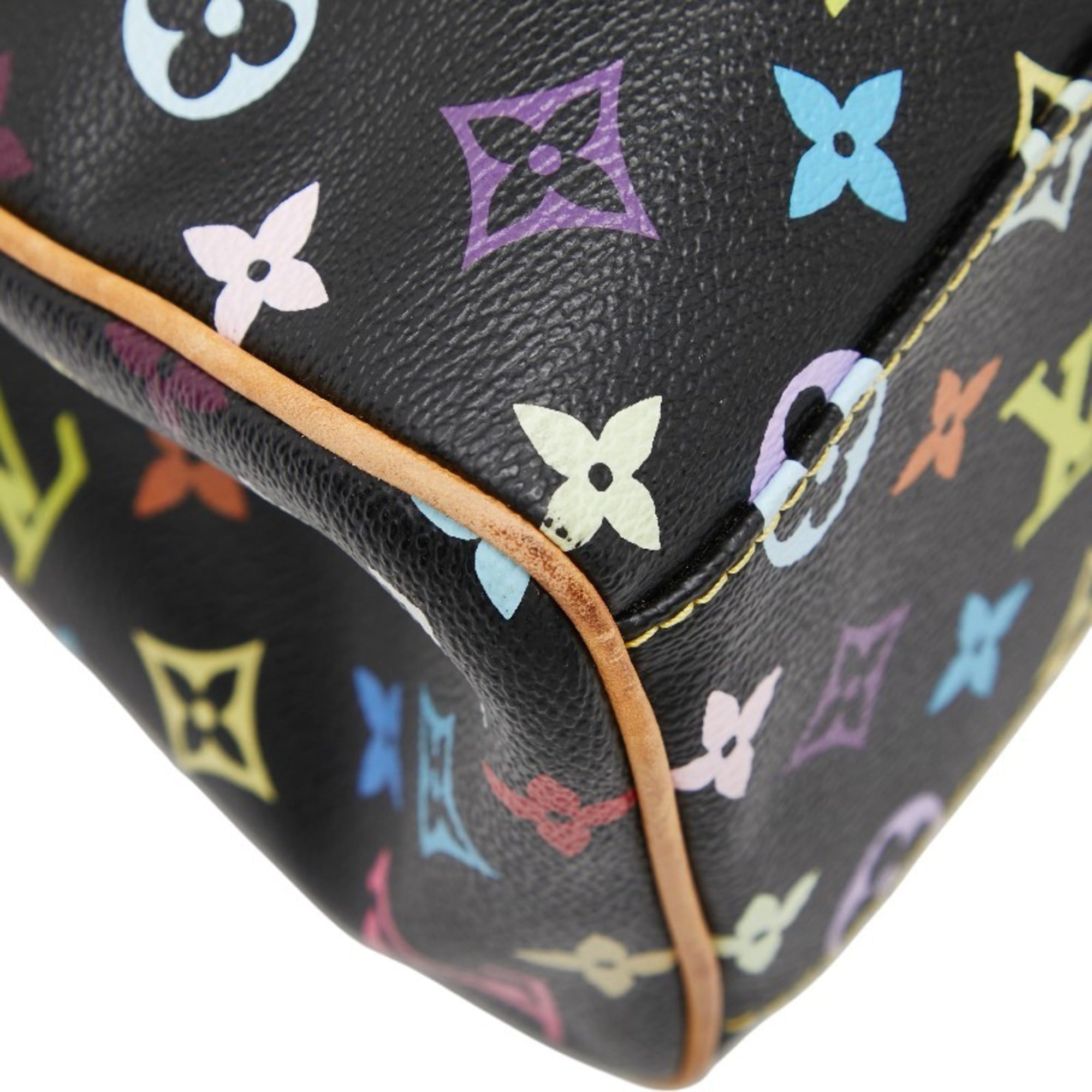 Louis Vuitton Black Multi-Color Pvc Leather Handbag Tote Bag (Pre-Owned)