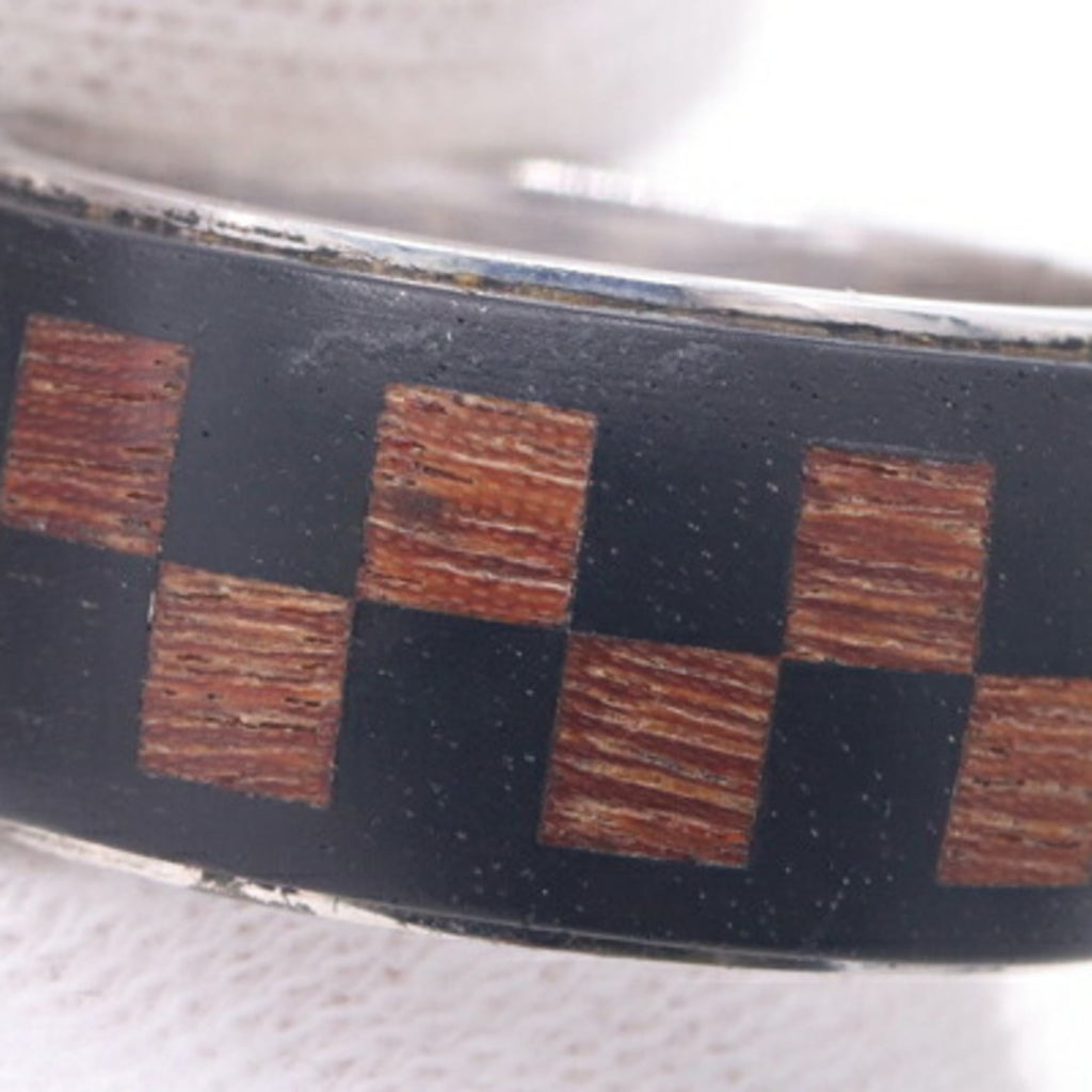 Louis Vuitton Metal Wood Band Ring (Pre-Owned)