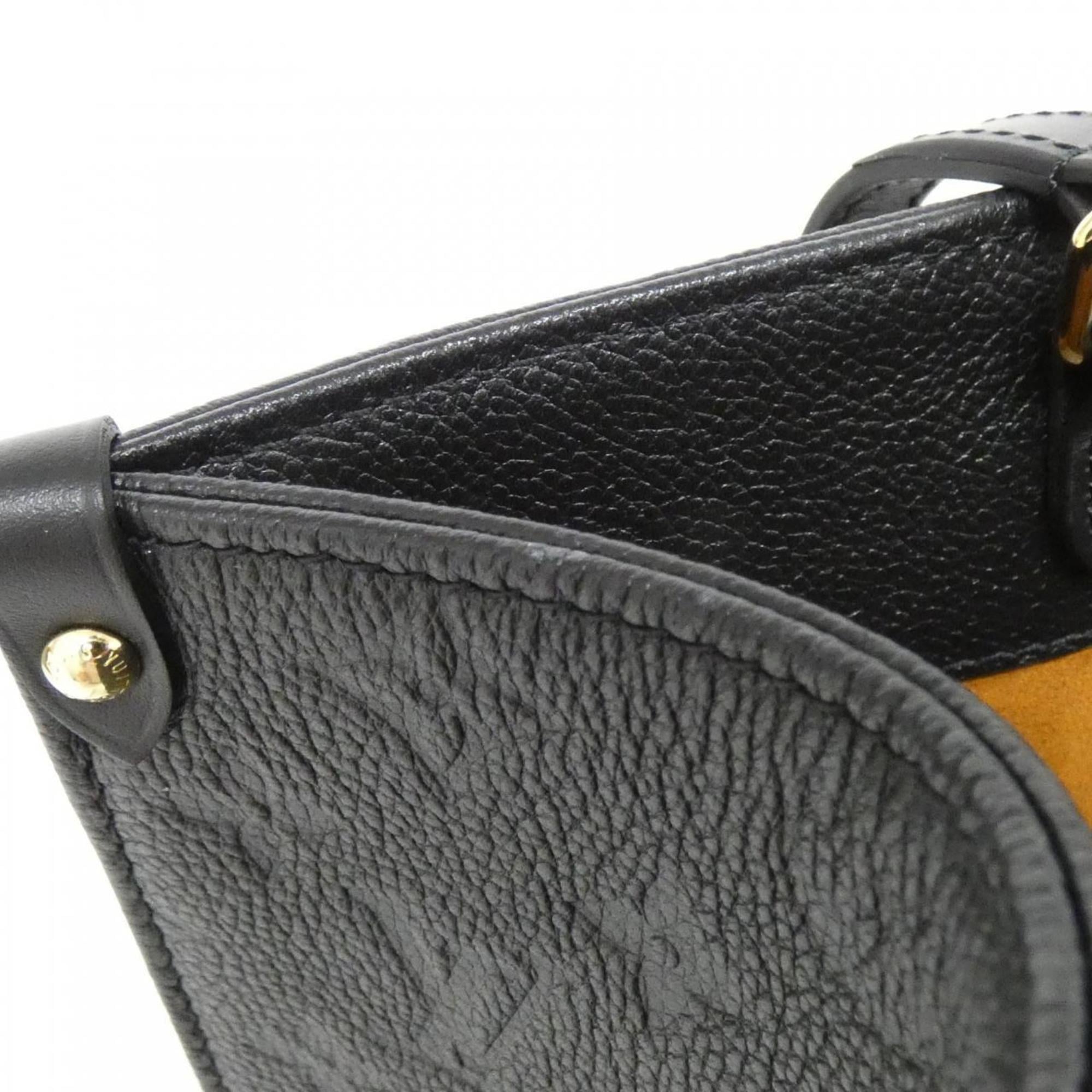 Louis Vuitton Black Leather Handbag (Pre-Owned)