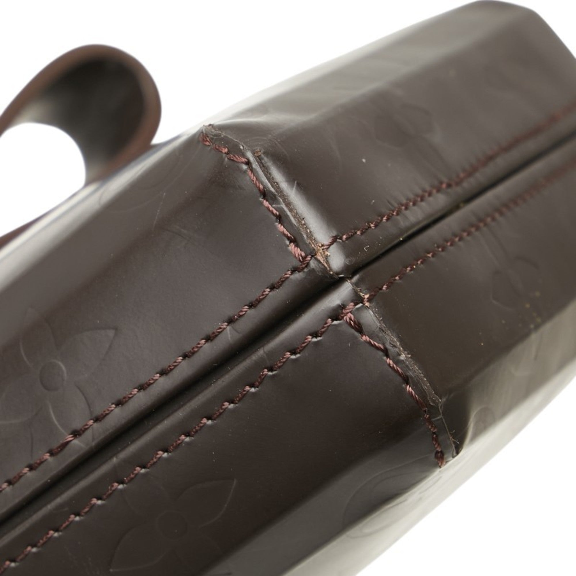 Louis Vuitton Monogram Glace Brown Leather Pouch (Pre-Owned)