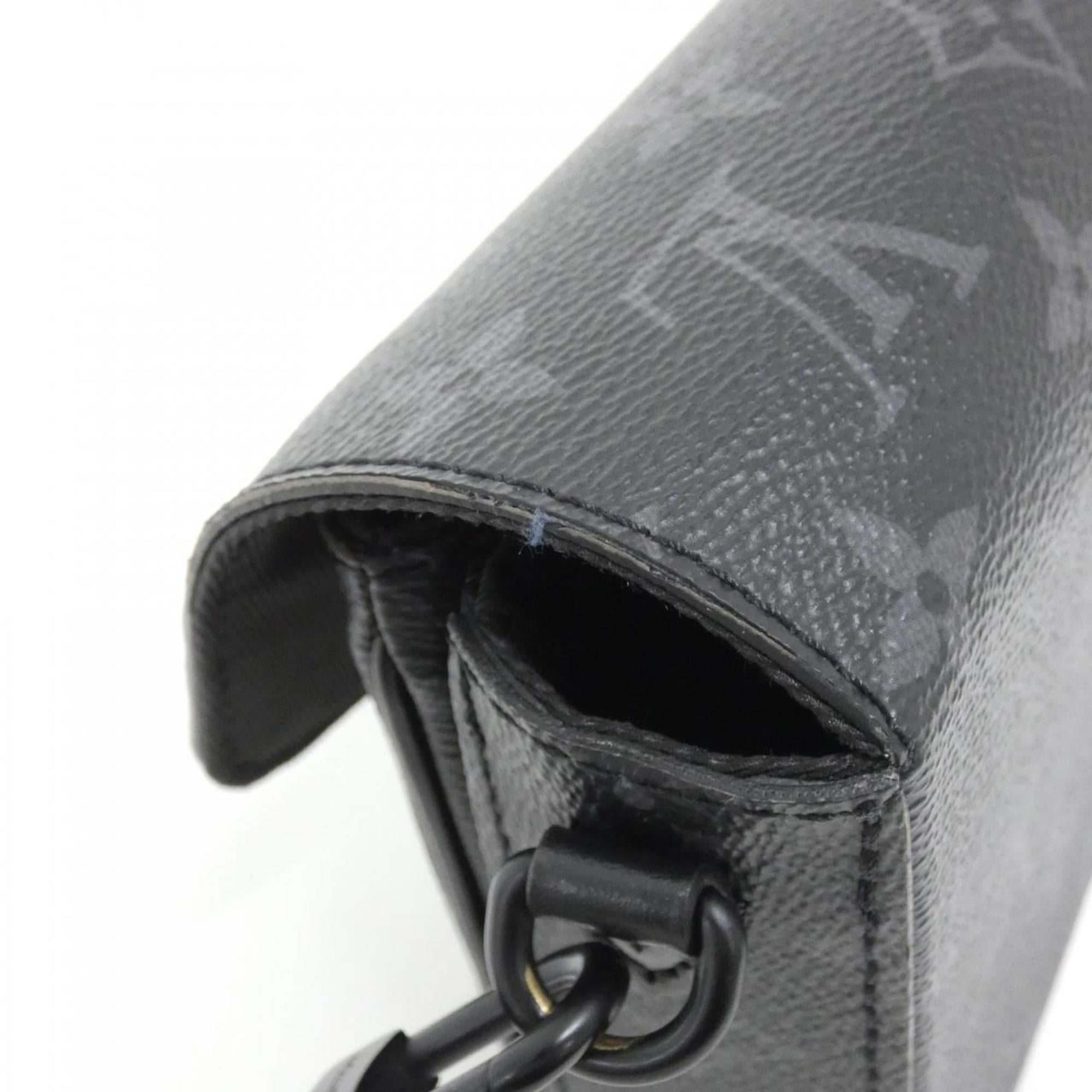 Louis Vuitton Black Coated Canvas Shoulder Bag (Pre-Owned)