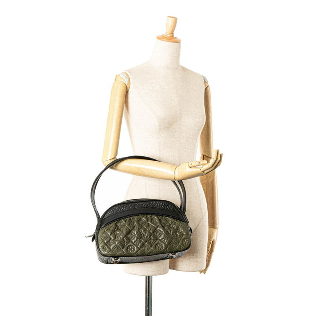 Louis Vuitton Black Khaki Noir Leather Handbag Shoulder Bag (Pre-Owned)